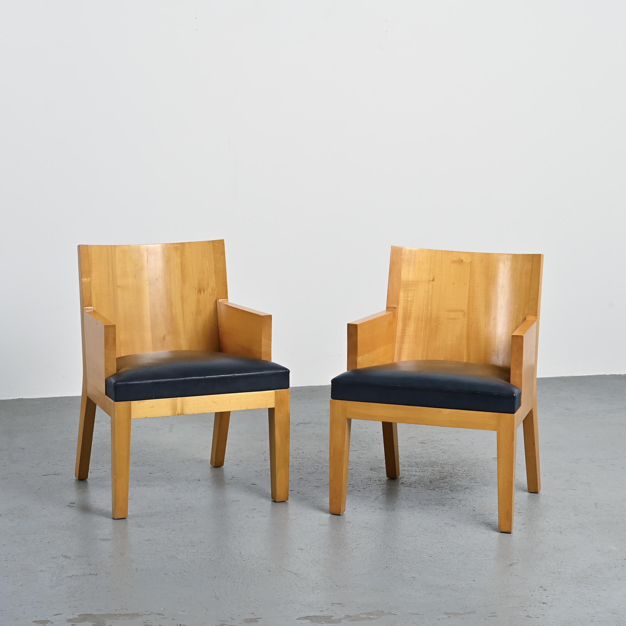 Postmoderno Coppia di poltrone Stall di Christian Liaigre, circa 1990 in vendita