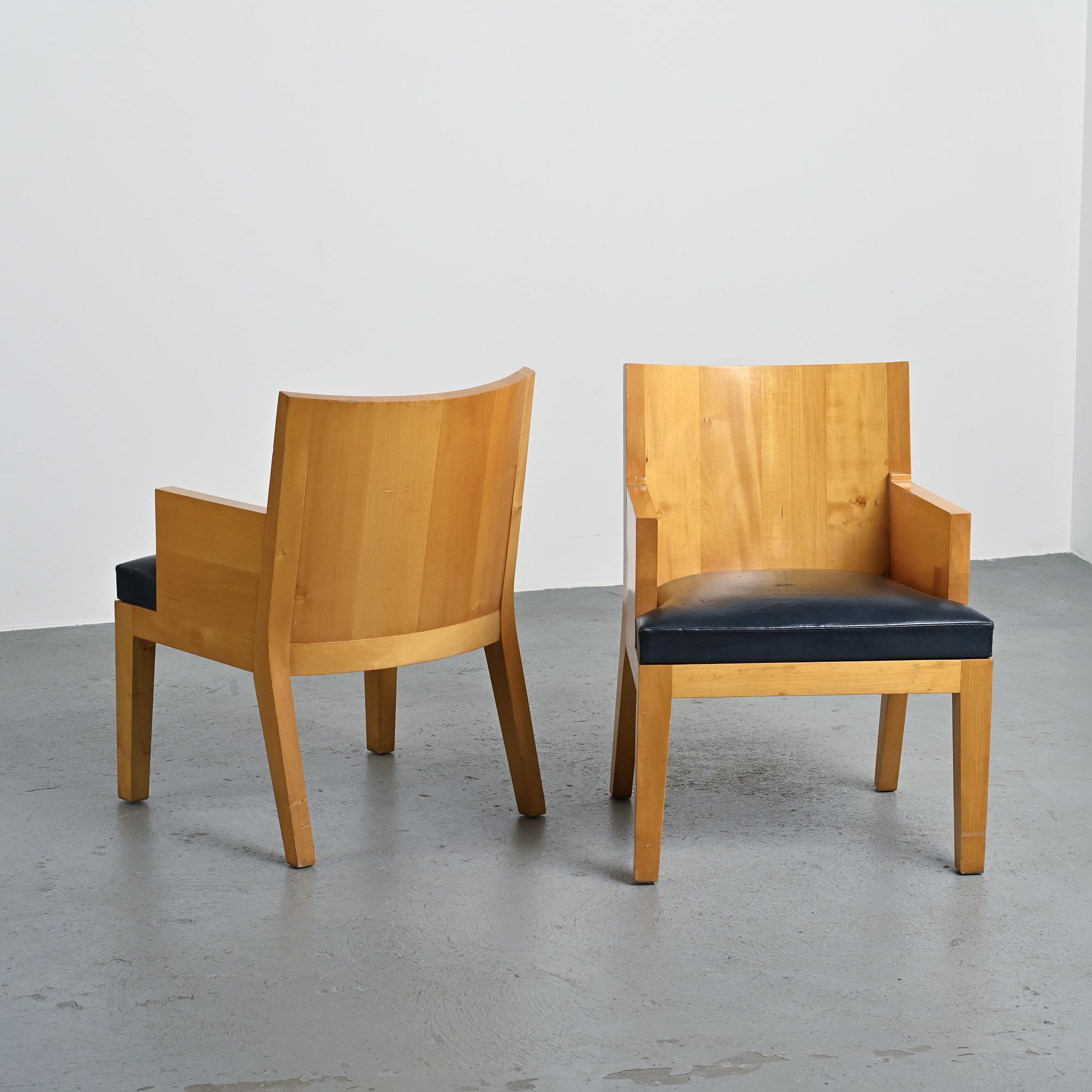 Paire de fauteuils Stall de Christian Liaigre, vers 1990 État moyen - En vente à VILLEURBANNE, FR