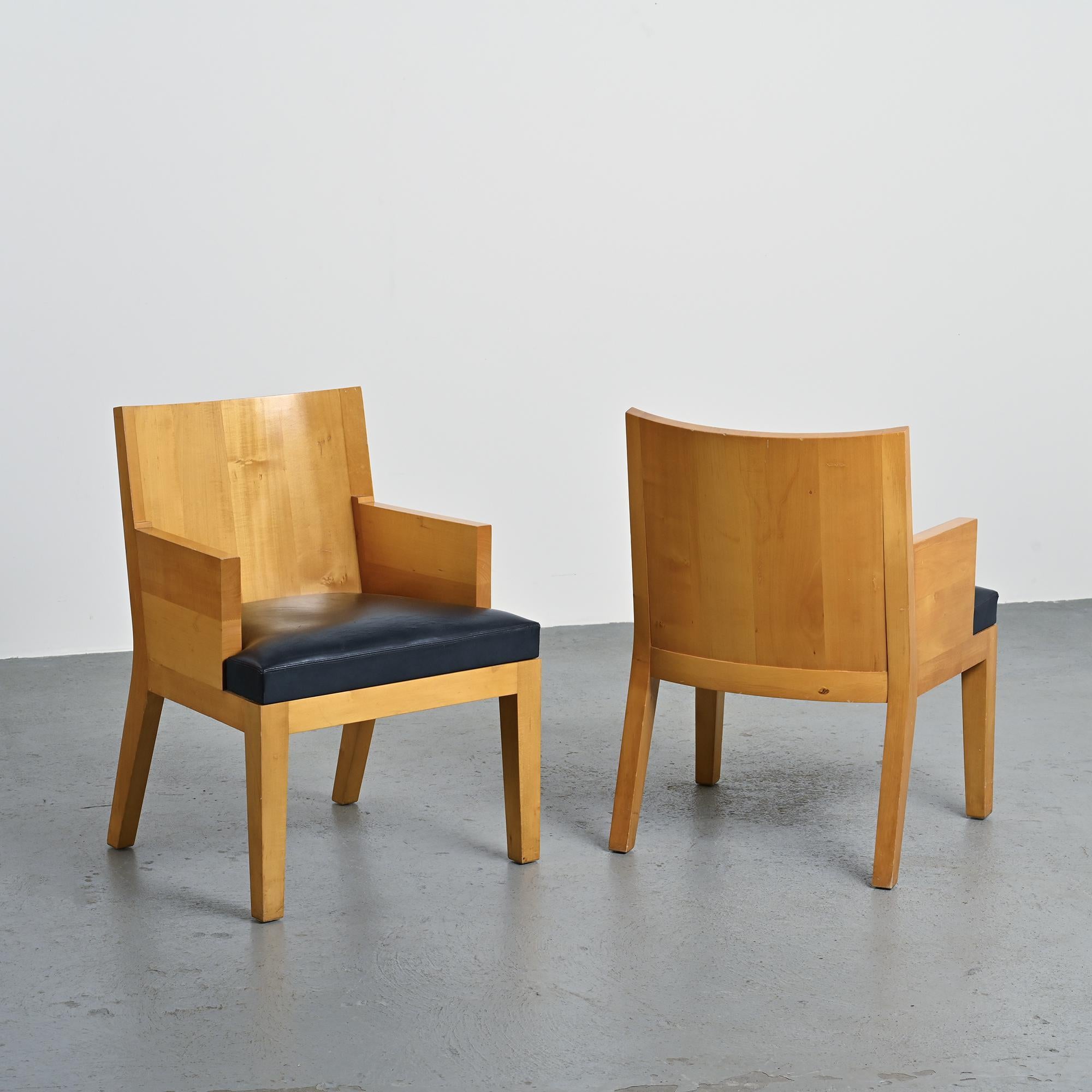 20ième siècle Paire de fauteuils Stall de Christian Liaigre, vers 1990 en vente