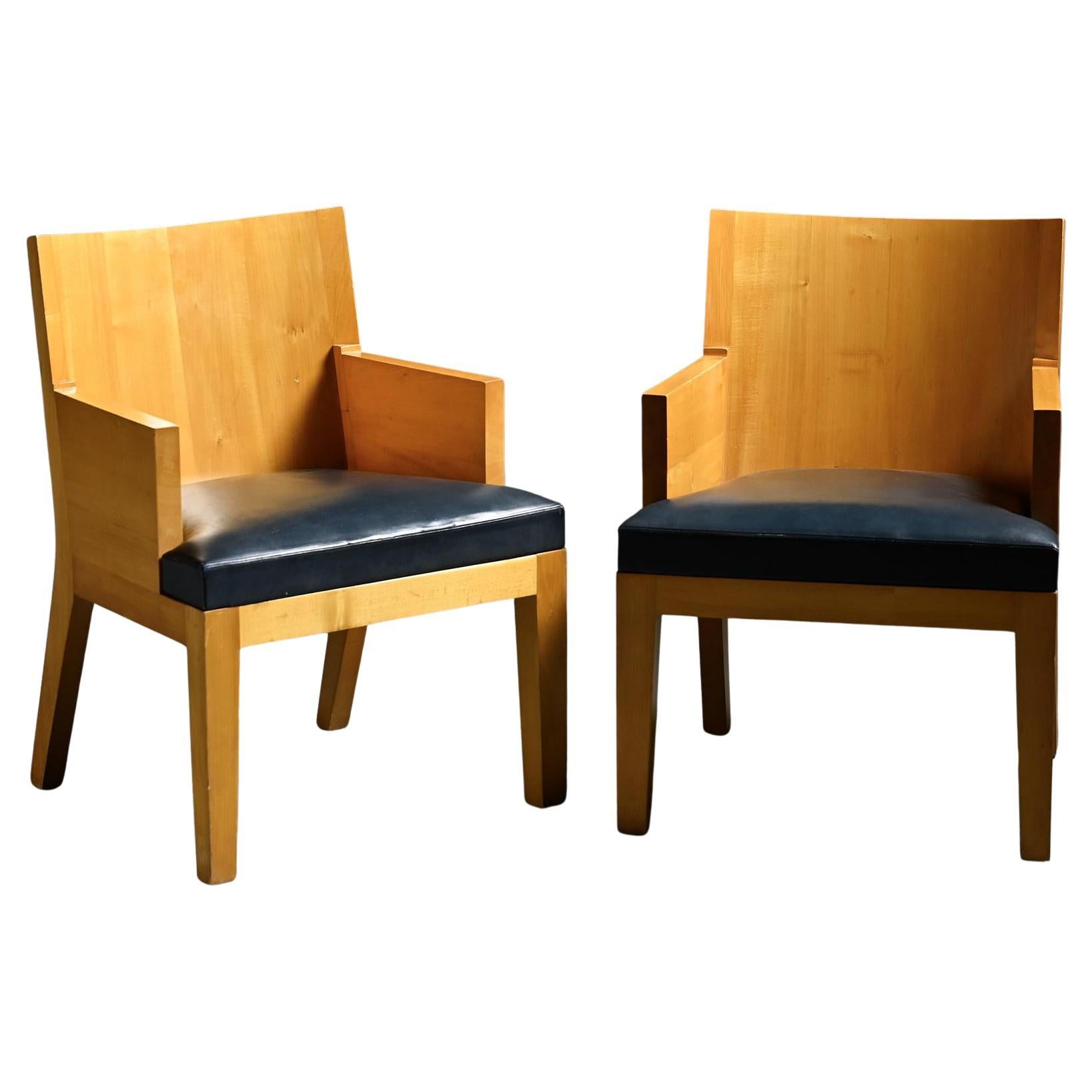 Coppia di poltrone Stall di Christian Liaigre, circa 1990 in vendita