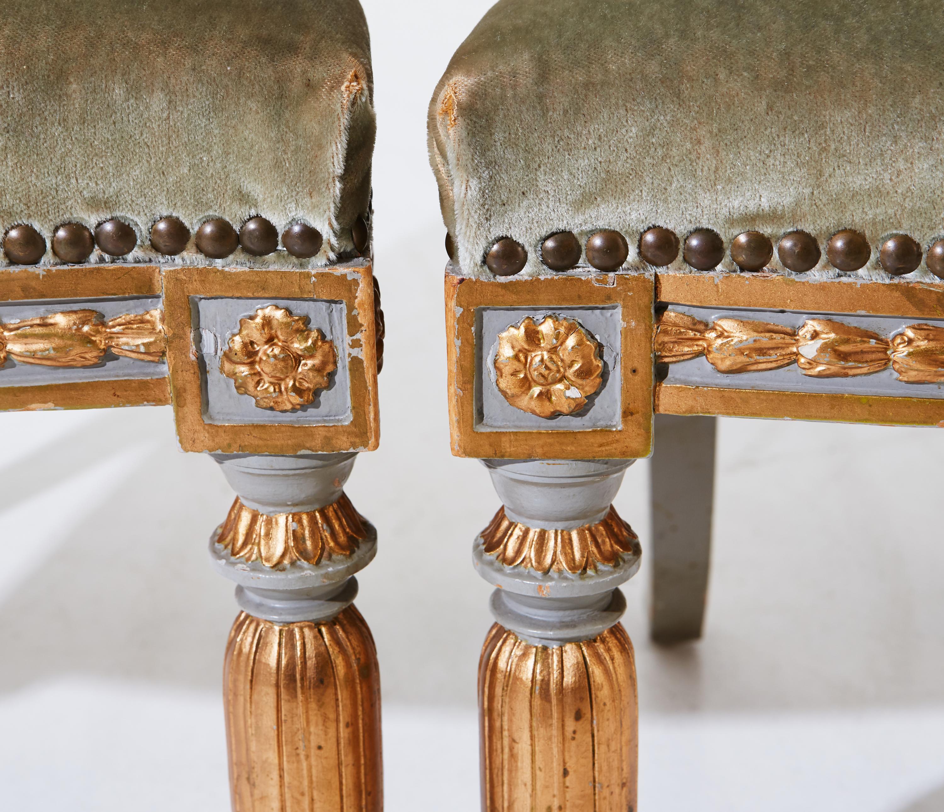 Swedish Pair of Stamped Ephraim Ståhl Late Gustavian Chairs, circa 1800, Stockholm
