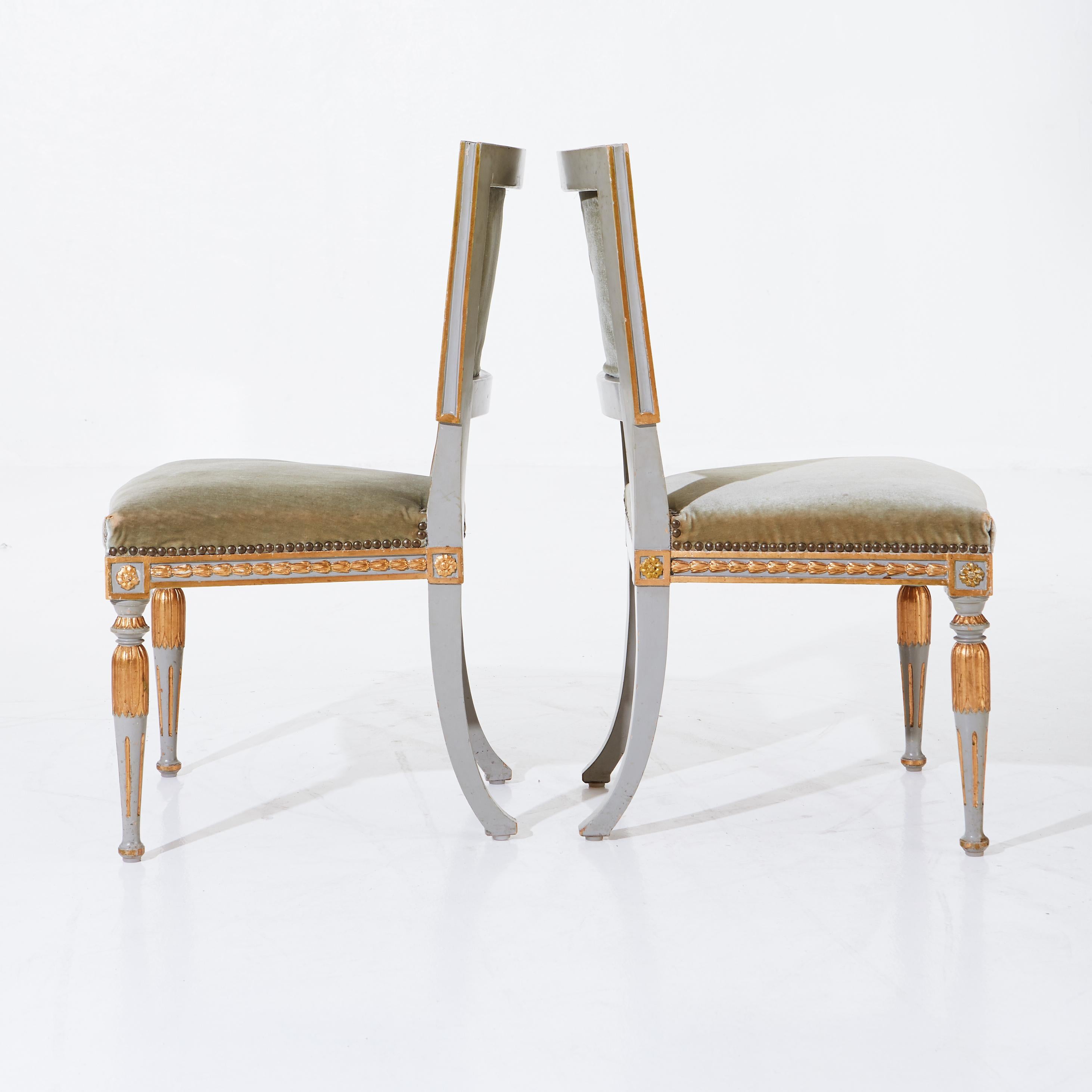 19th Century Pair of Stamped Ephraim Ståhl Late Gustavian Chairs, circa 1800, Stockholm