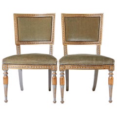 Pair of Stamped Ephraim Ståhl Late Gustavian Chairs, circa 1800, Stockholm