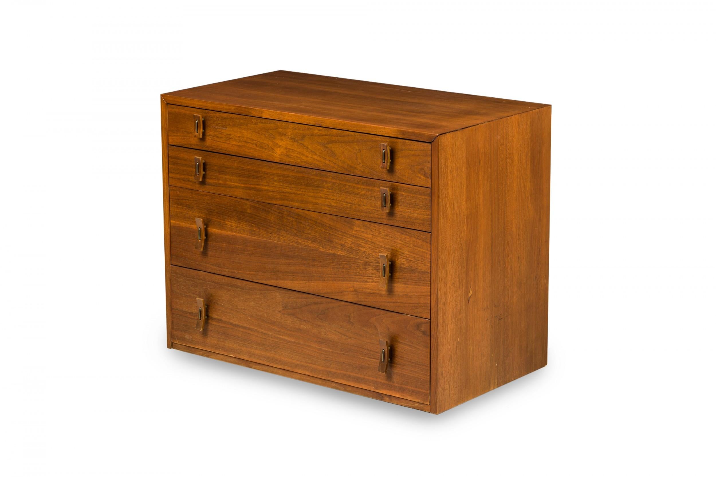 American Pair of Stanley Young for Glenn of California Mid-Century Walnut 4-Drawer Bach For Sale
