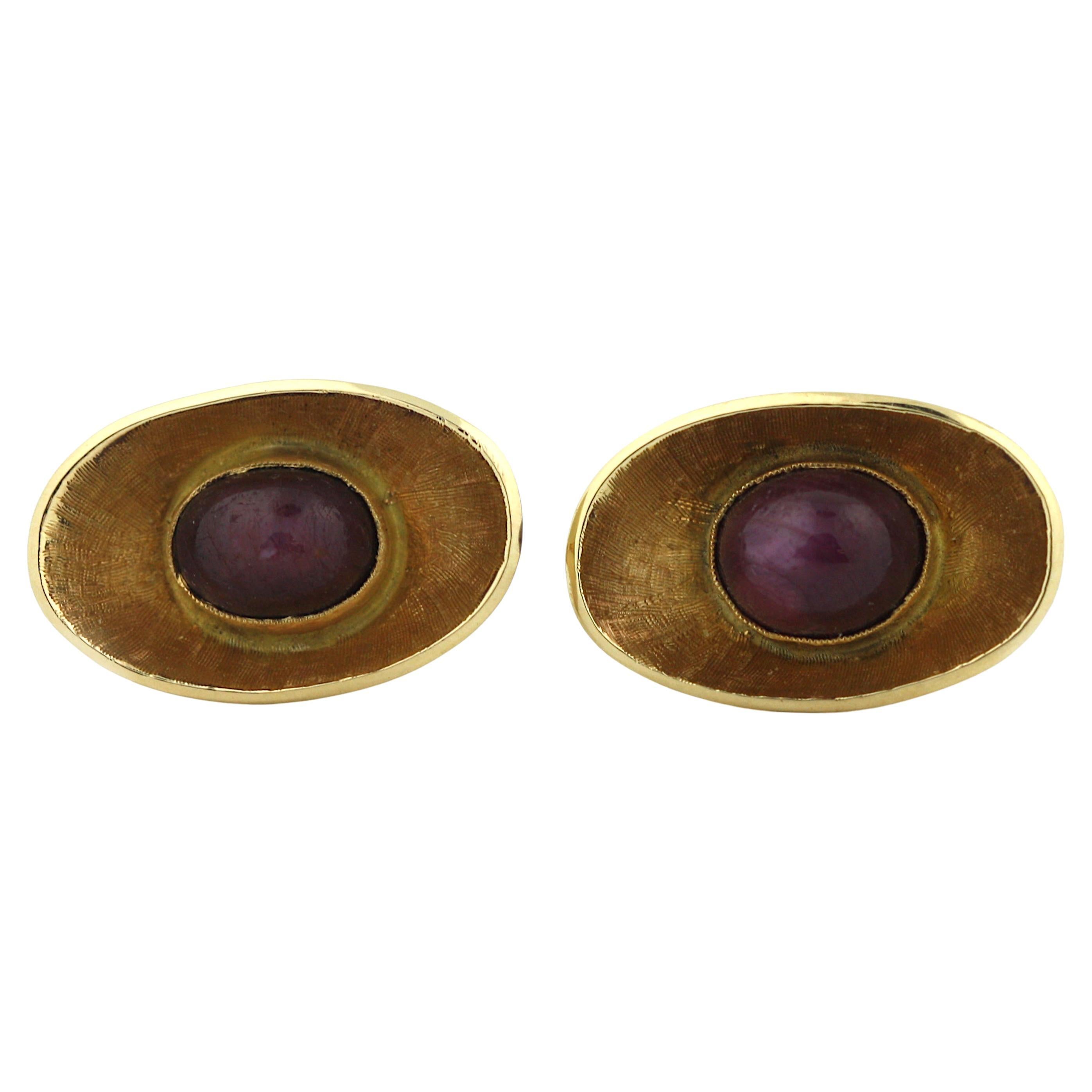 Pair of Star Rubies Cufflinks