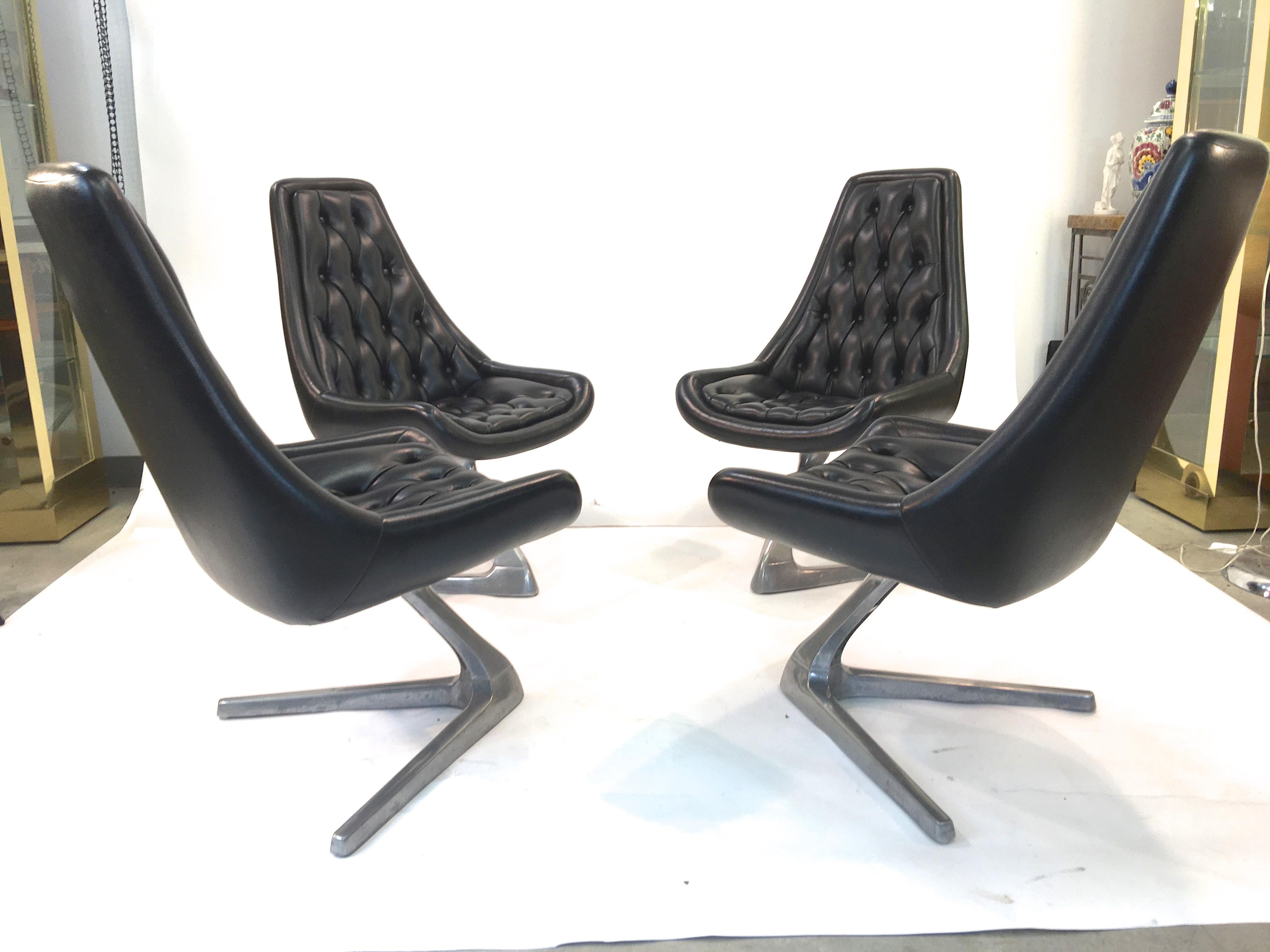 American Pair of 'Star Trek' Sculpta Swivel Chairs by Chromcraft