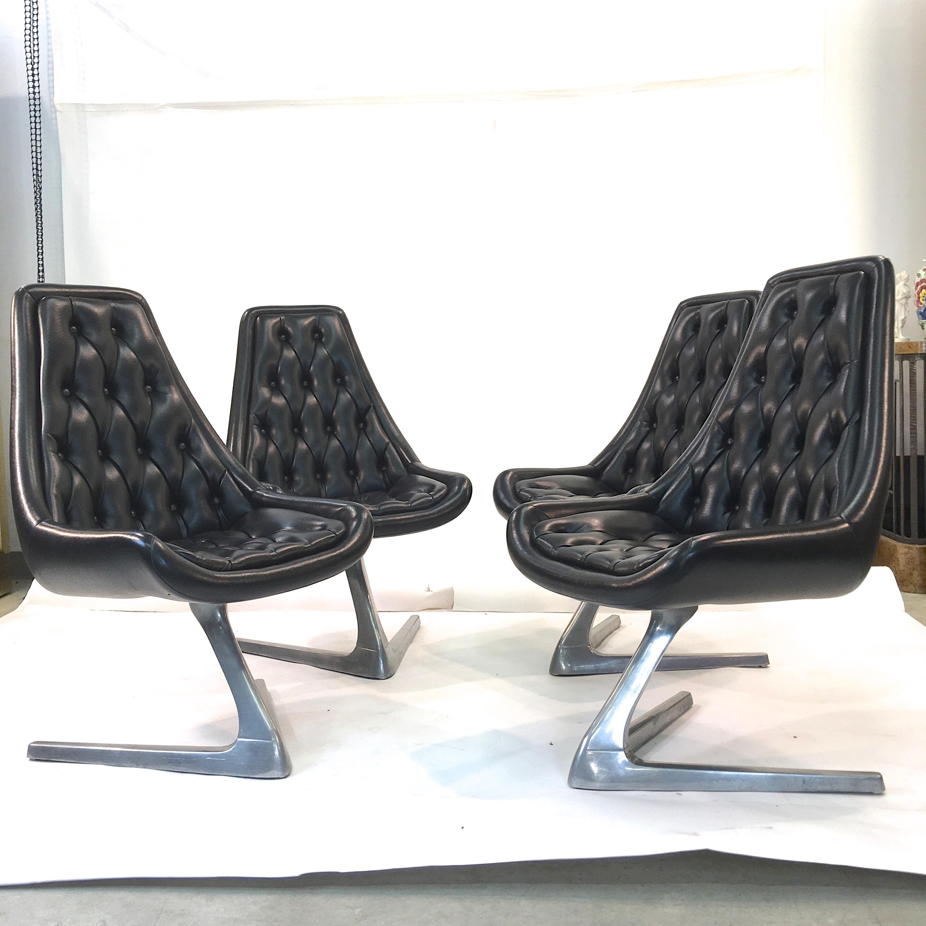 Cast Pair of 'Star Trek' Sculpta Swivel Chairs by Chromcraft