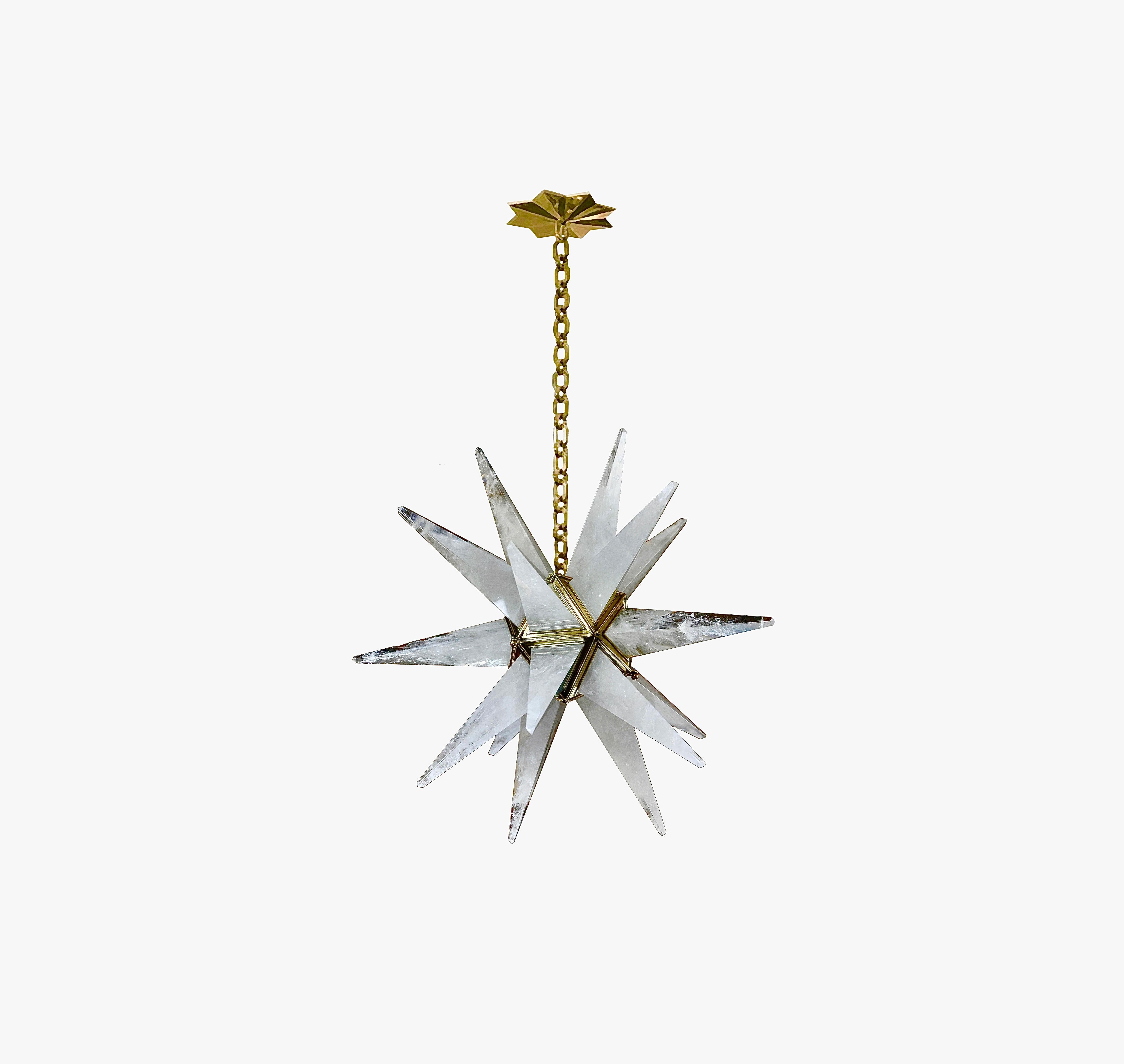 STAR30 Rock Crystal Chandeliers by Phoenix For Sale 1