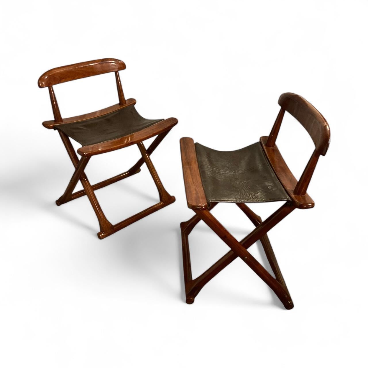 Paar Starbay Bermudes Folding Rosewood Yacht Stühle im Angebot 6