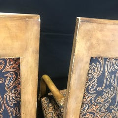 Pair of Stately Antique French Empire Style Armchairs