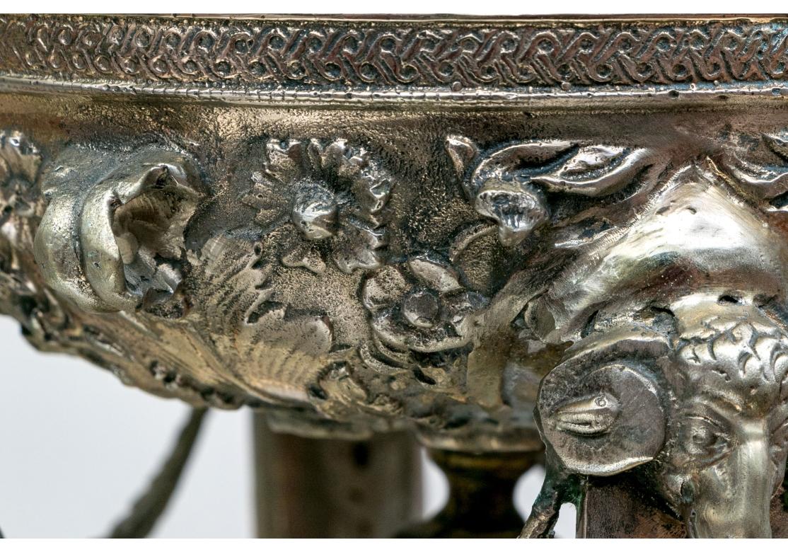 Pair Of Stately Lyle And Umbach Pompeiian Ram's Head Table Lamps For Sale 9