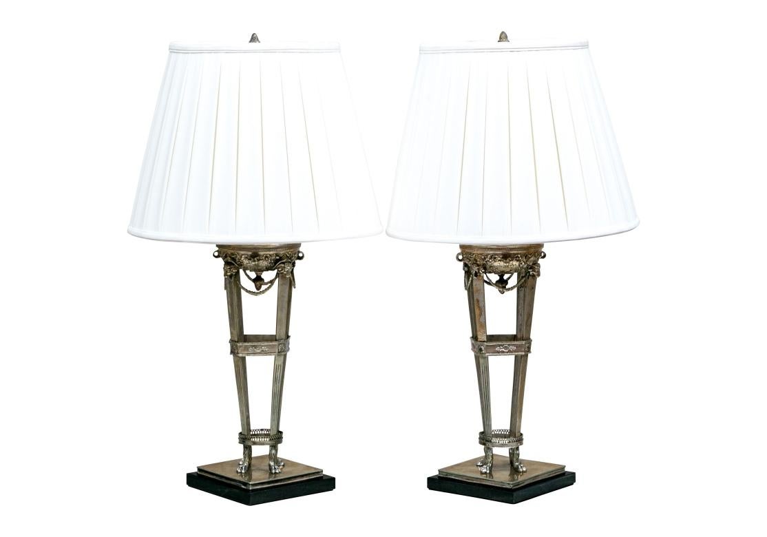 Pair Of Stately Lyle And Umbach Pompeiian Ram's Head Table Lamps For Sale 11