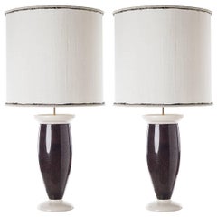 Contemporary Table Lamps, Crocodile Skin Design