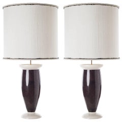 Contemporary Table Lamps, Crocodile Skin Design