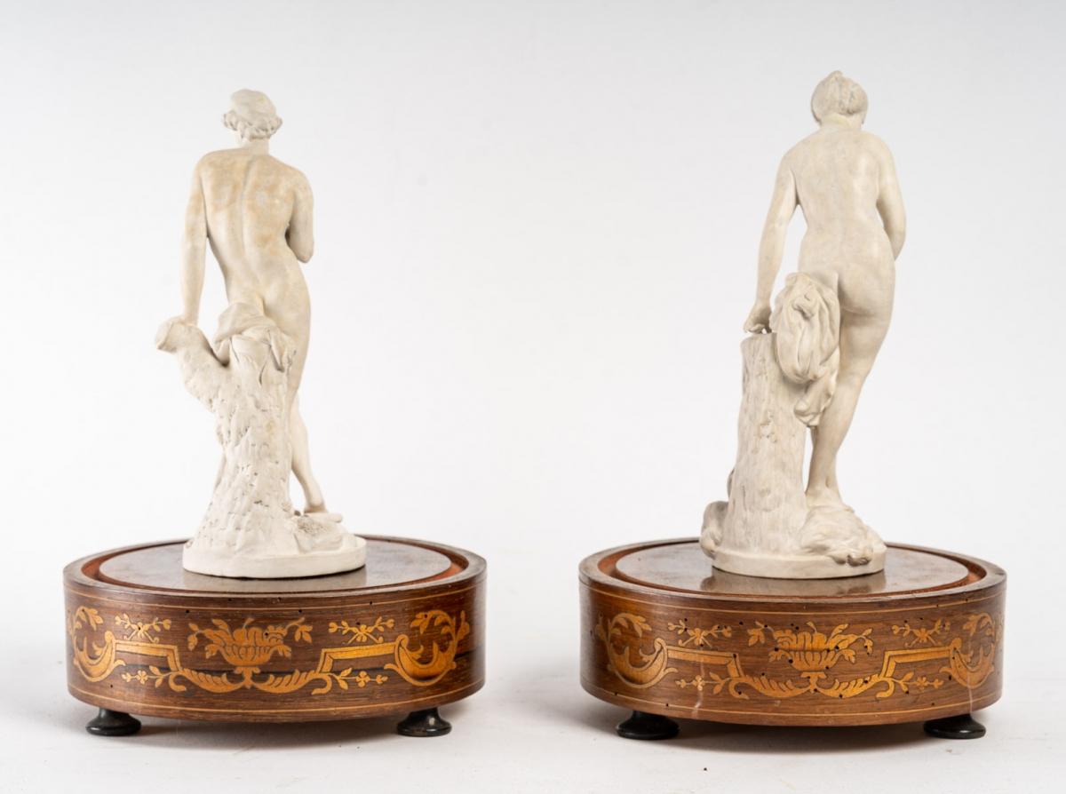 Pair of Statuettes in Lorraine Terracotta, Early 19th Century 1