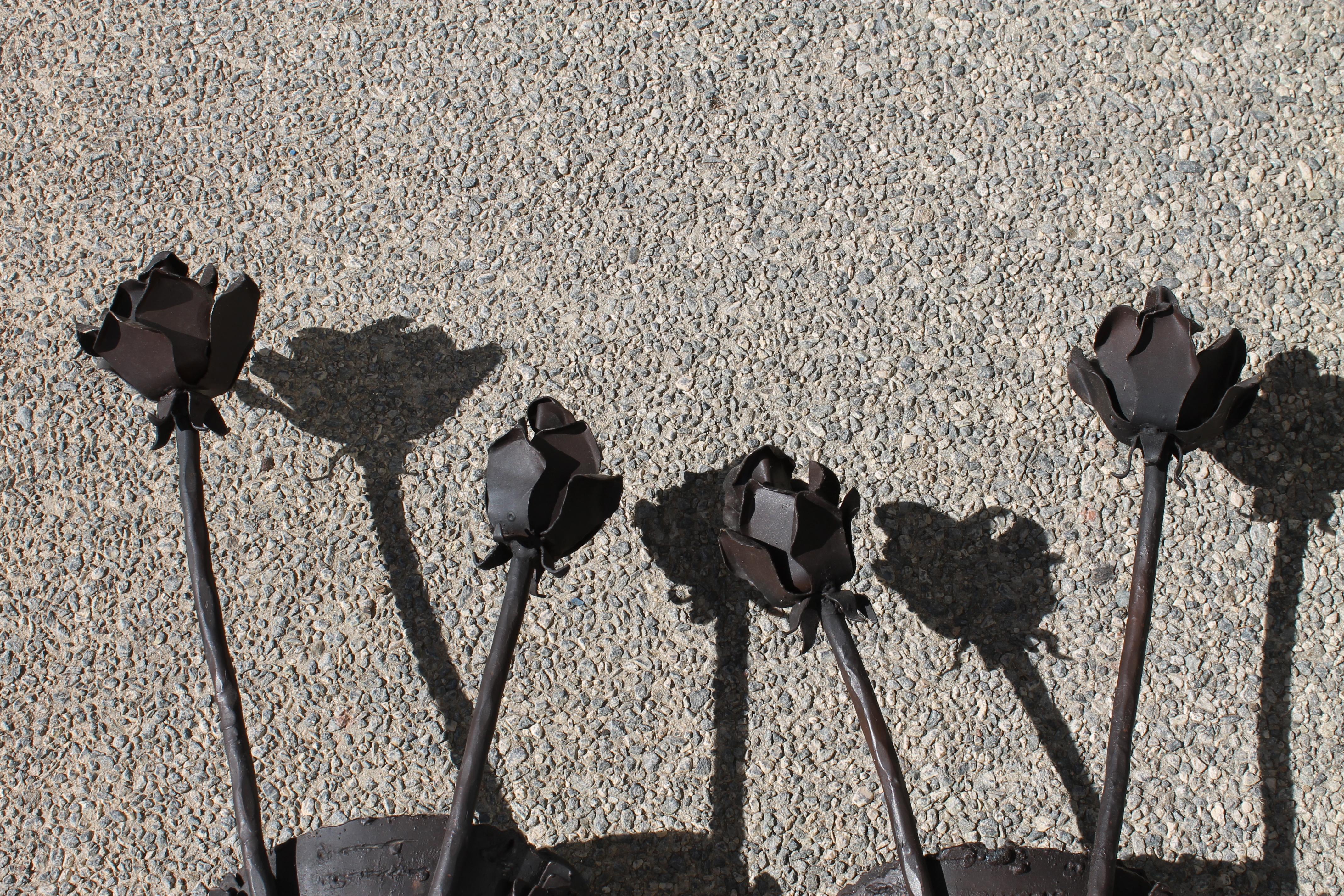 Pair of Steel Brutalist Wall Sconce Covers In Good Condition In Palm Springs, CA