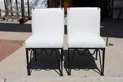 Pair of Steel Chairs Attributed to Pacific Iron Products