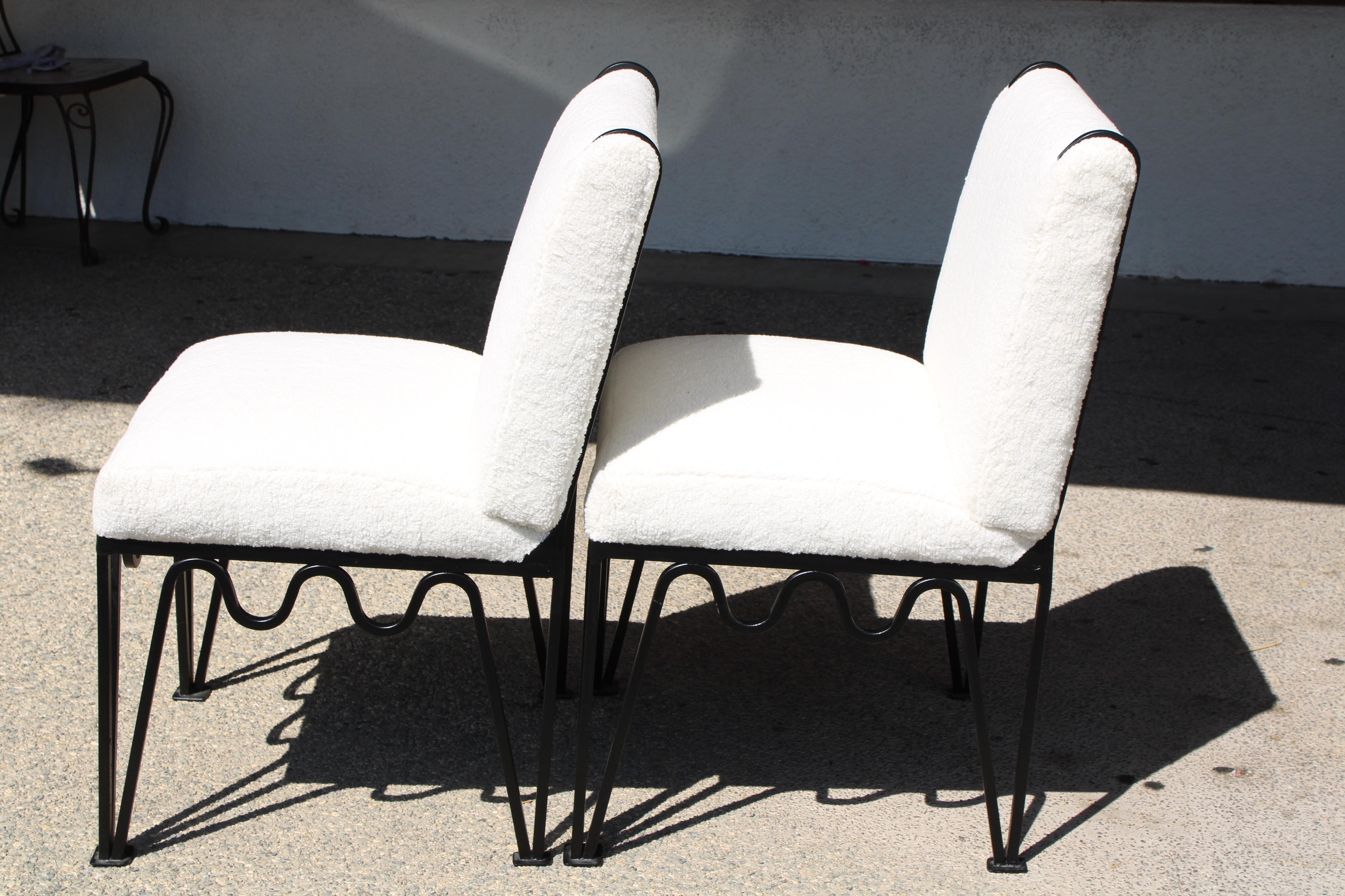 Mid-Century Modern Pair of Steel Chairs Attributed to Pacific Iron Products For Sale