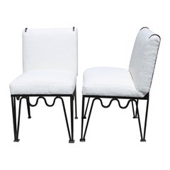 Pareja de sillas de acero atribuidas a Pacific Iron Products