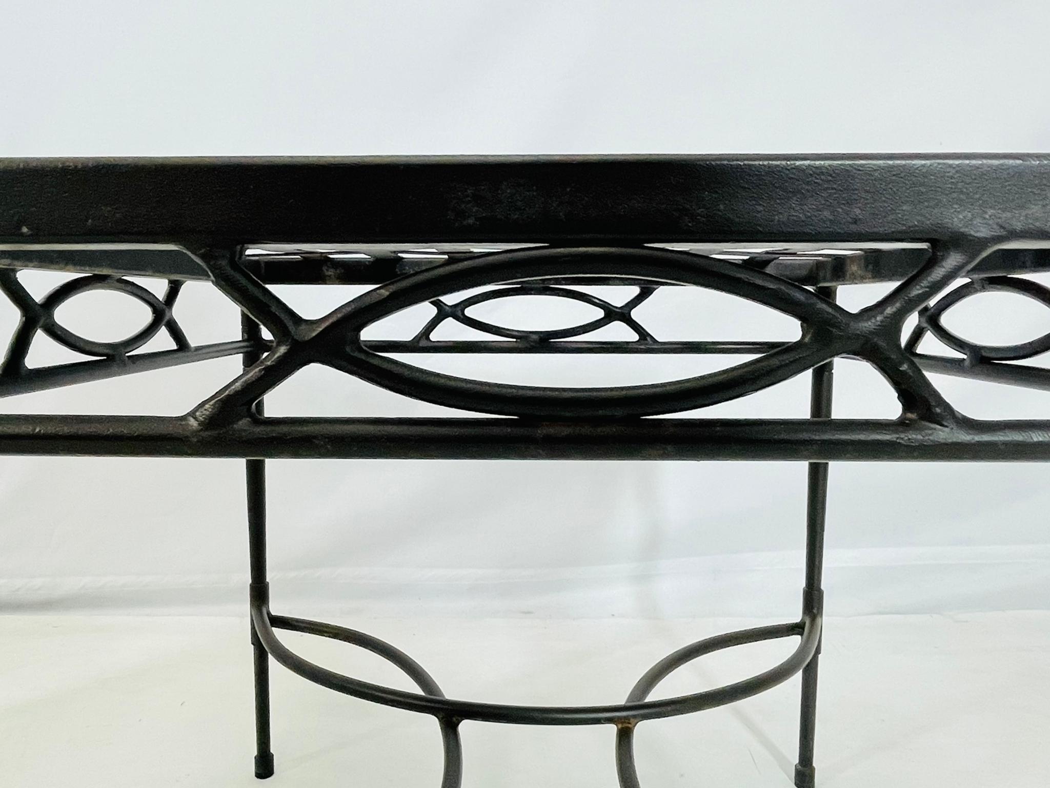 Pair of Steel End Tables by Mario Papperzini for Amalfi Furniture, USA 1980's For Sale 7