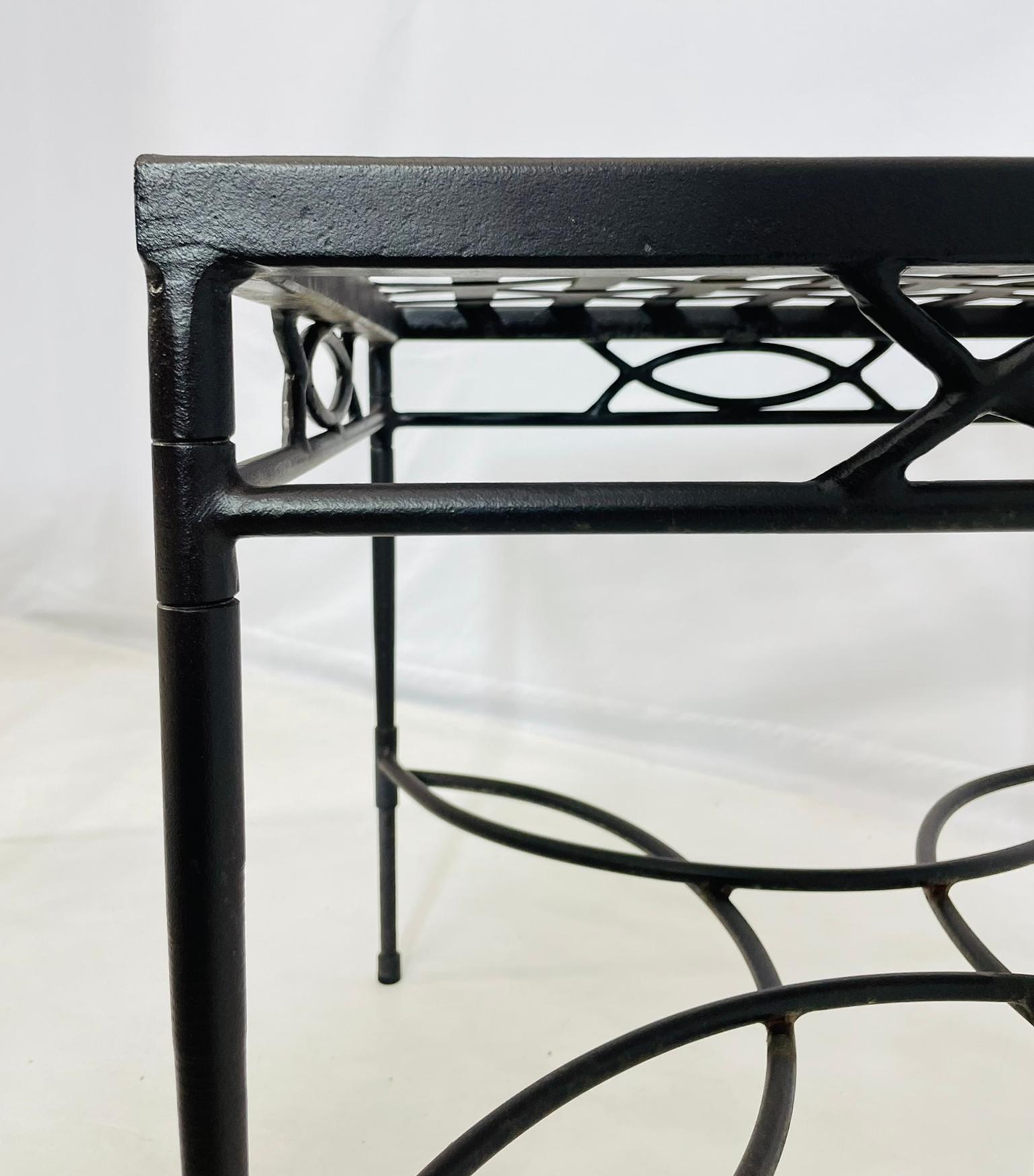 Pair of Steel End Tables by Mario Papperzini for Amalfi Furniture, USA 1980's For Sale 2