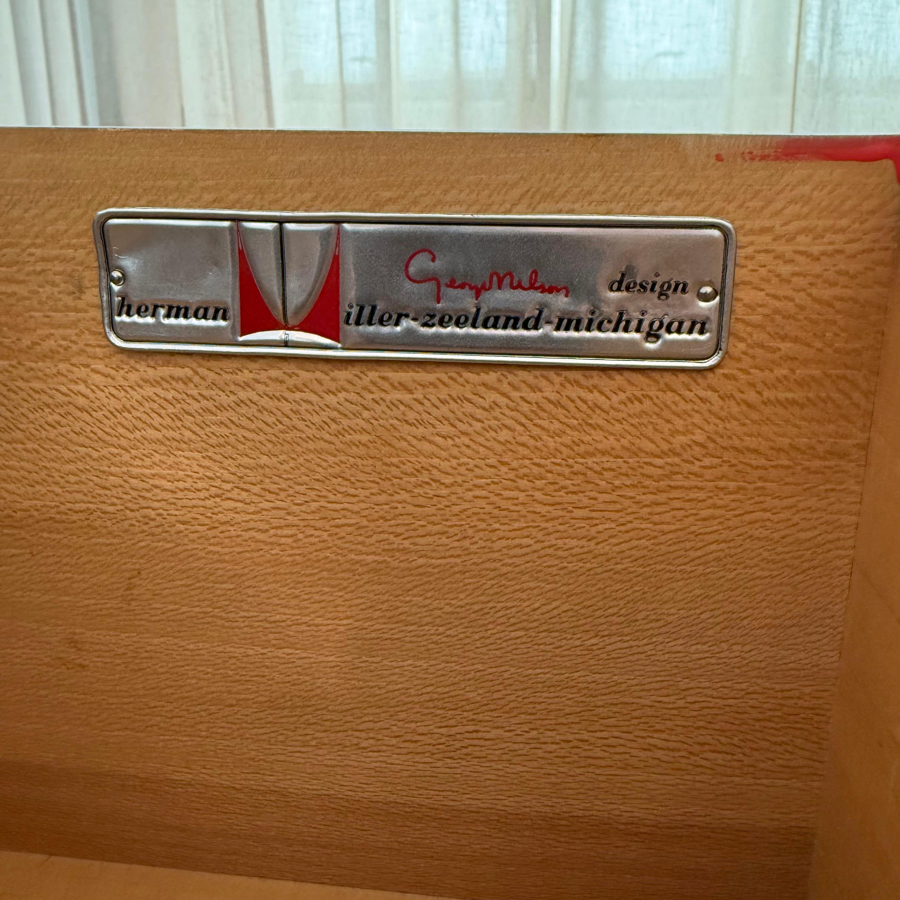 Coppia di comò con struttura in acciaio di George Nelson per Herman Miller in vendita 6