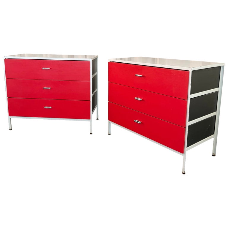 Pair Of Steel Frame Dressers By George Nelson For Herman Miller For Sale at  1stDibs