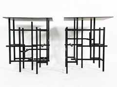 Pair of Steel & Glass End or Console Table