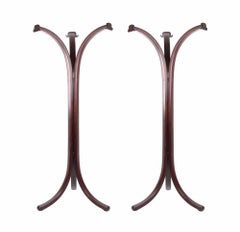 Vintage Pair of Burgundy Steel Hangers, Italian Design, 1970s