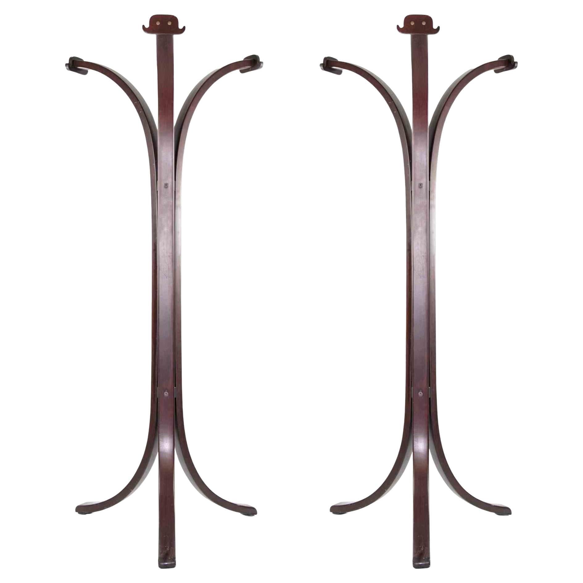 Pair of Steel Hangers, Italy, 1970s