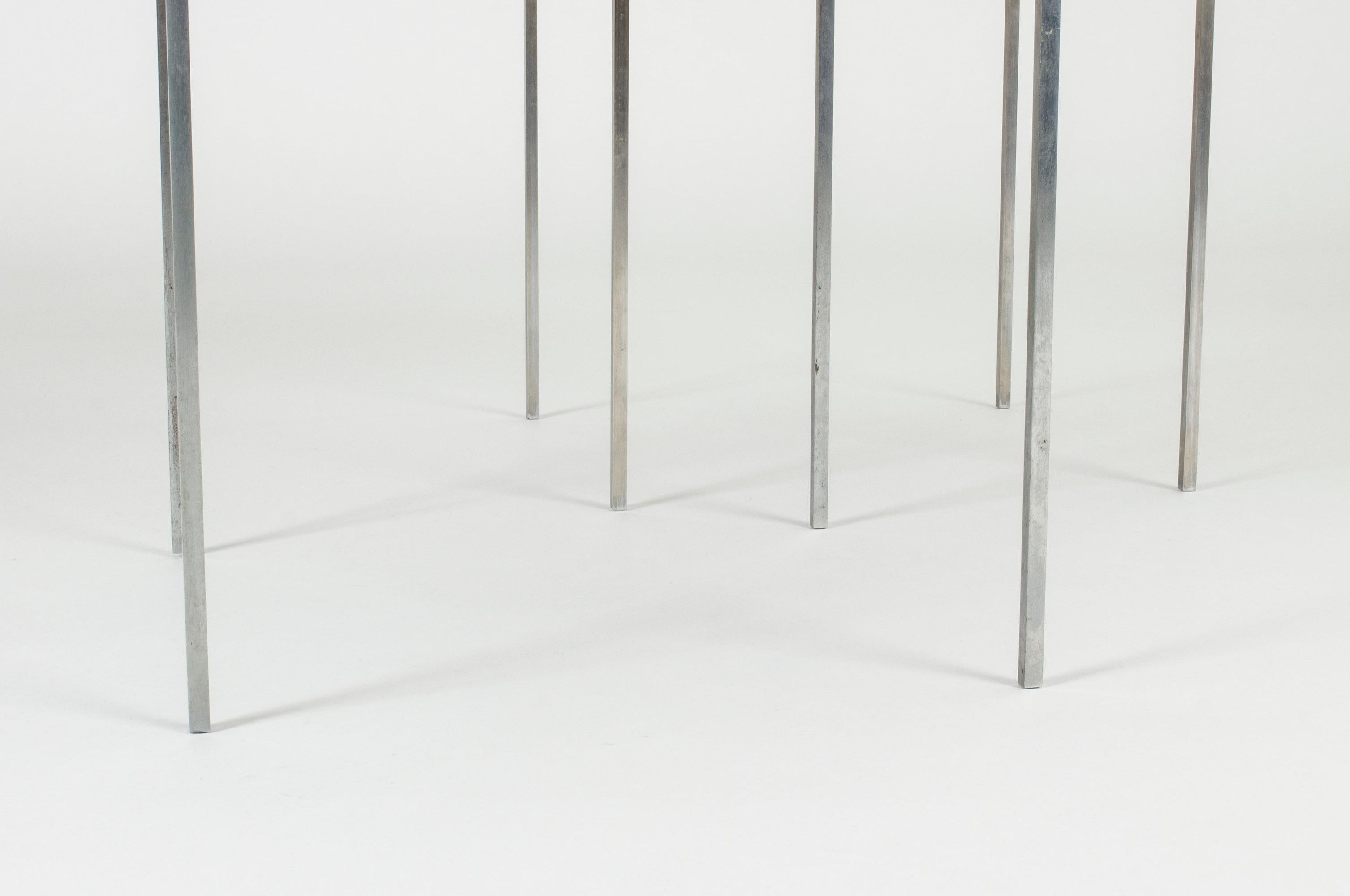 Mid-20th Century Pair of Steel Leg Side Tables by Knud Joos