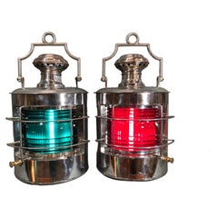 Used Pair of Steel Port and Starboard Lights