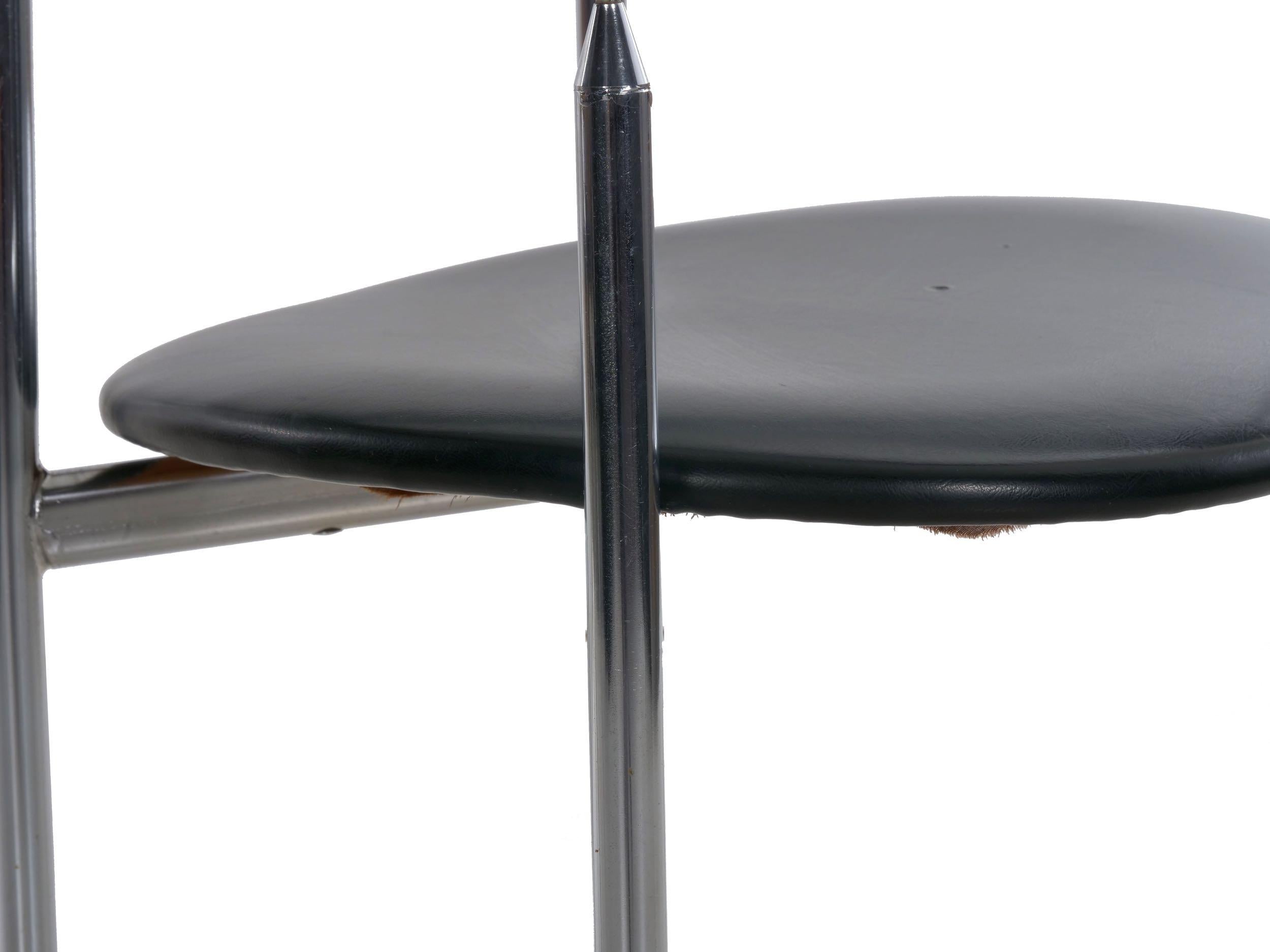 Pair of Steel “Rondo” Chairs by Jan Lunde Knudsen for Sorlie Møbler 3