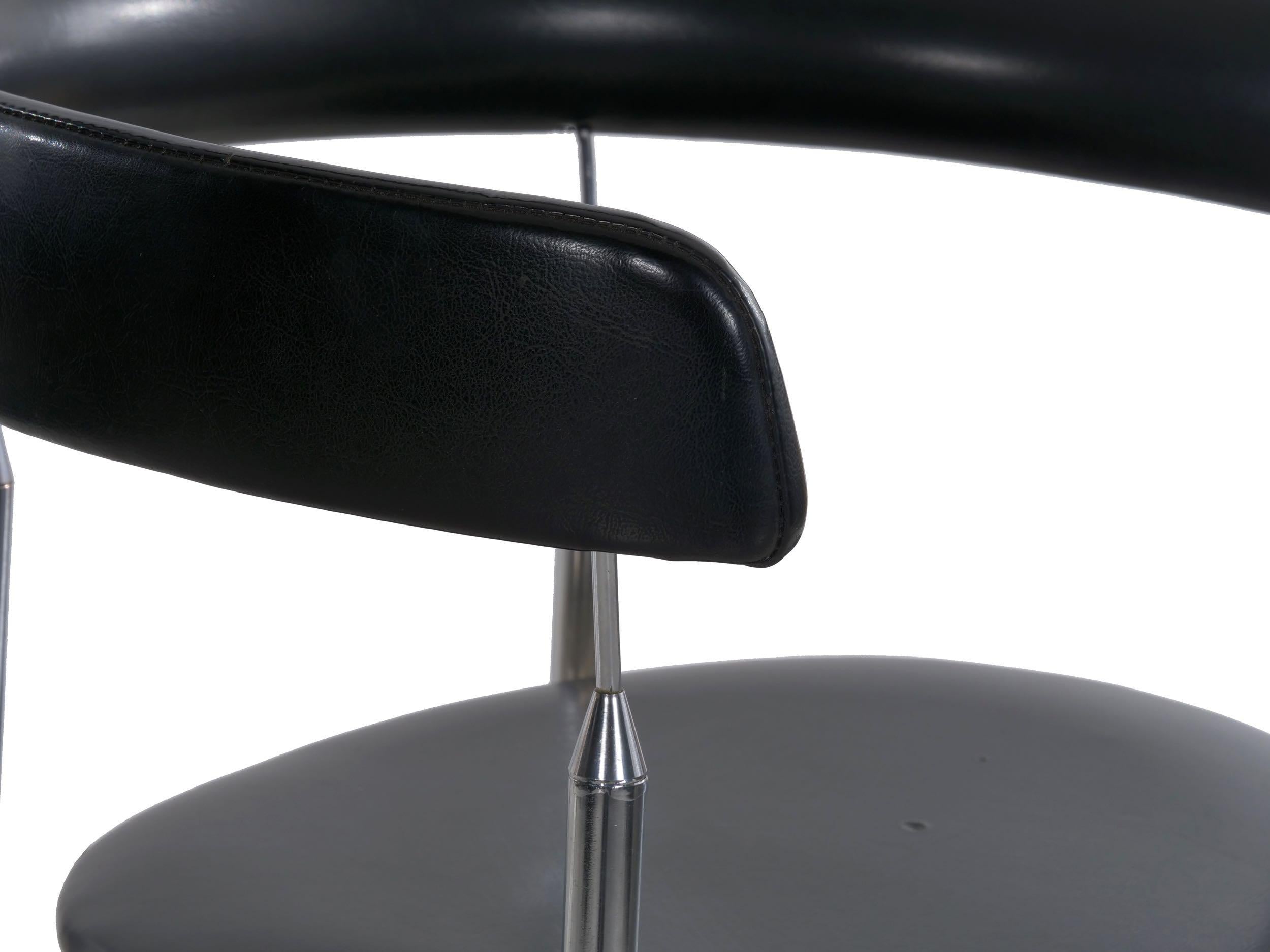 Pair of Steel “Rondo” Chairs by Jan Lunde Knudsen for Sorlie Møbler 4