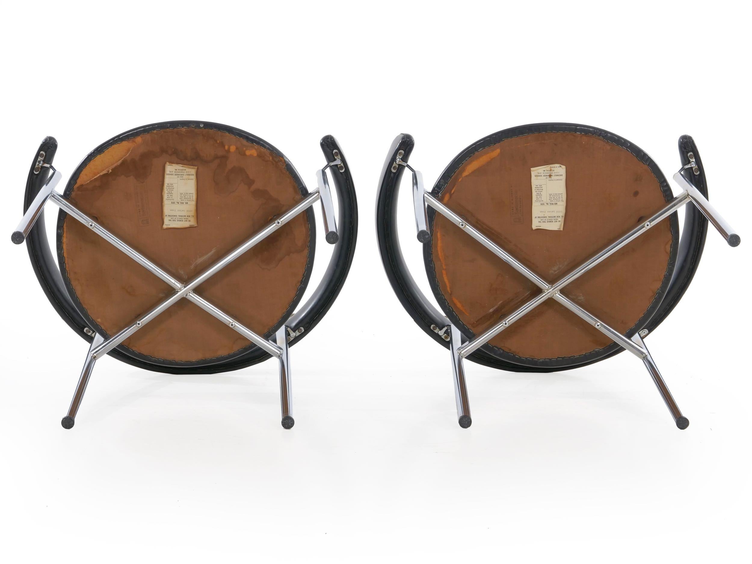 Pair of Steel “Rondo” Chairs by Jan Lunde Knudsen for Sorlie Møbler 6