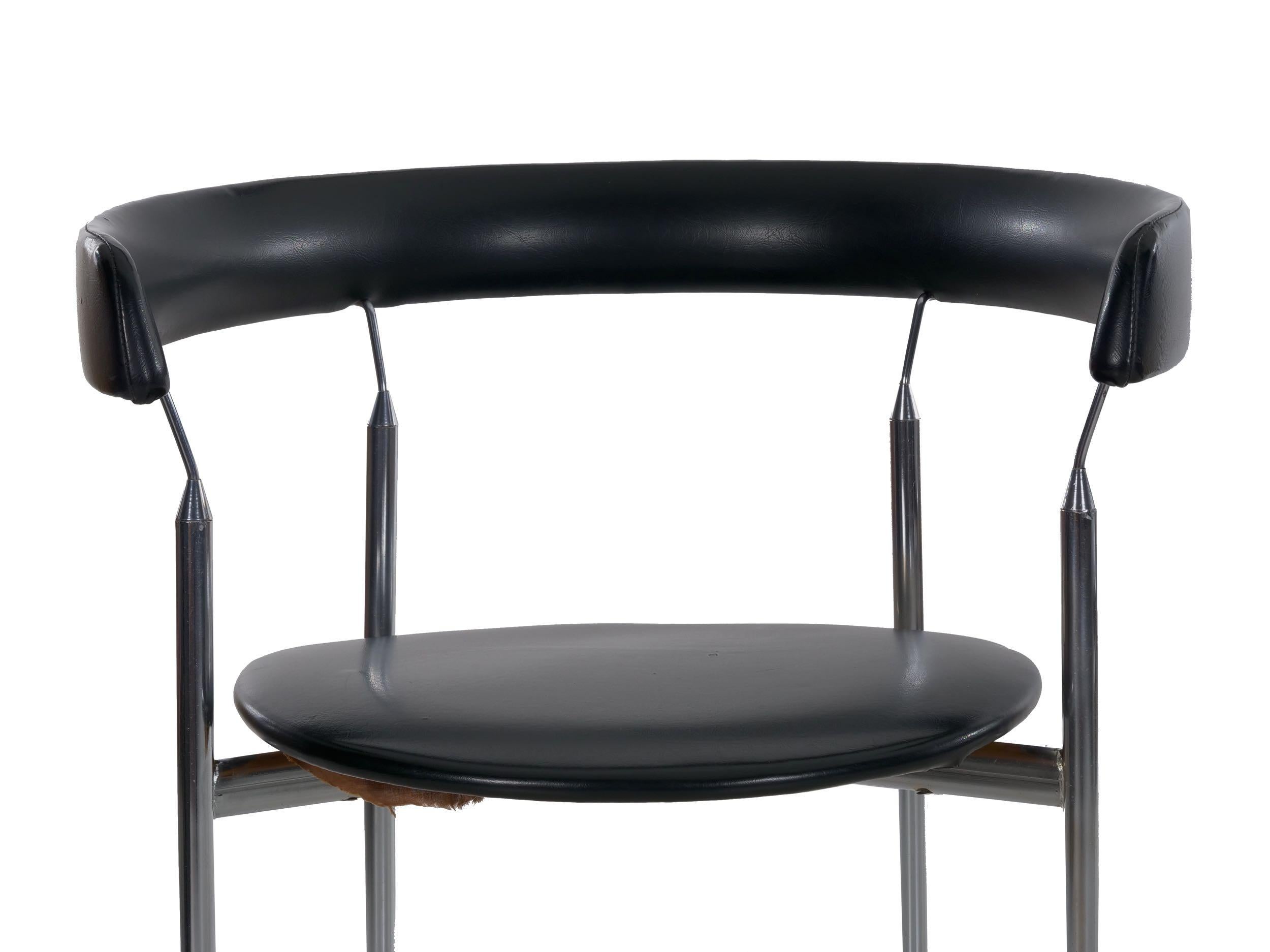 Norwegian Pair of Steel “Rondo” Chairs by Jan Lunde Knudsen for Sorlie Møbler