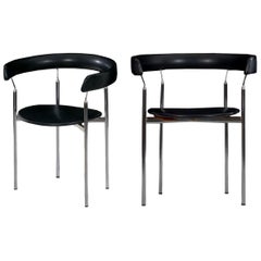 Pair of Steel “Rondo” Chairs by Jan Lunde Knudsen for Sorlie Møbler