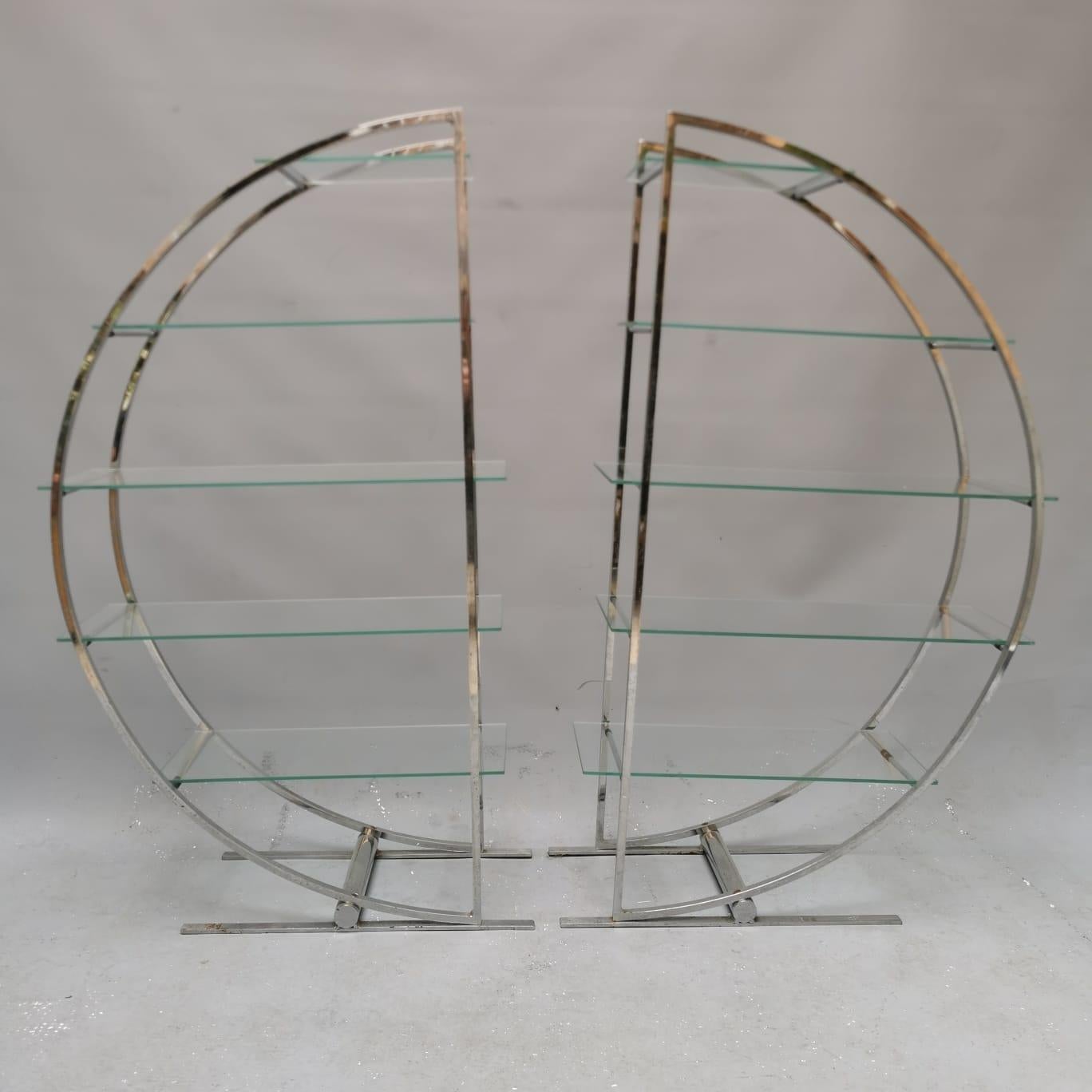 Pair of Steel Shelves In Good Condition For Sale In Milano, Lombardia