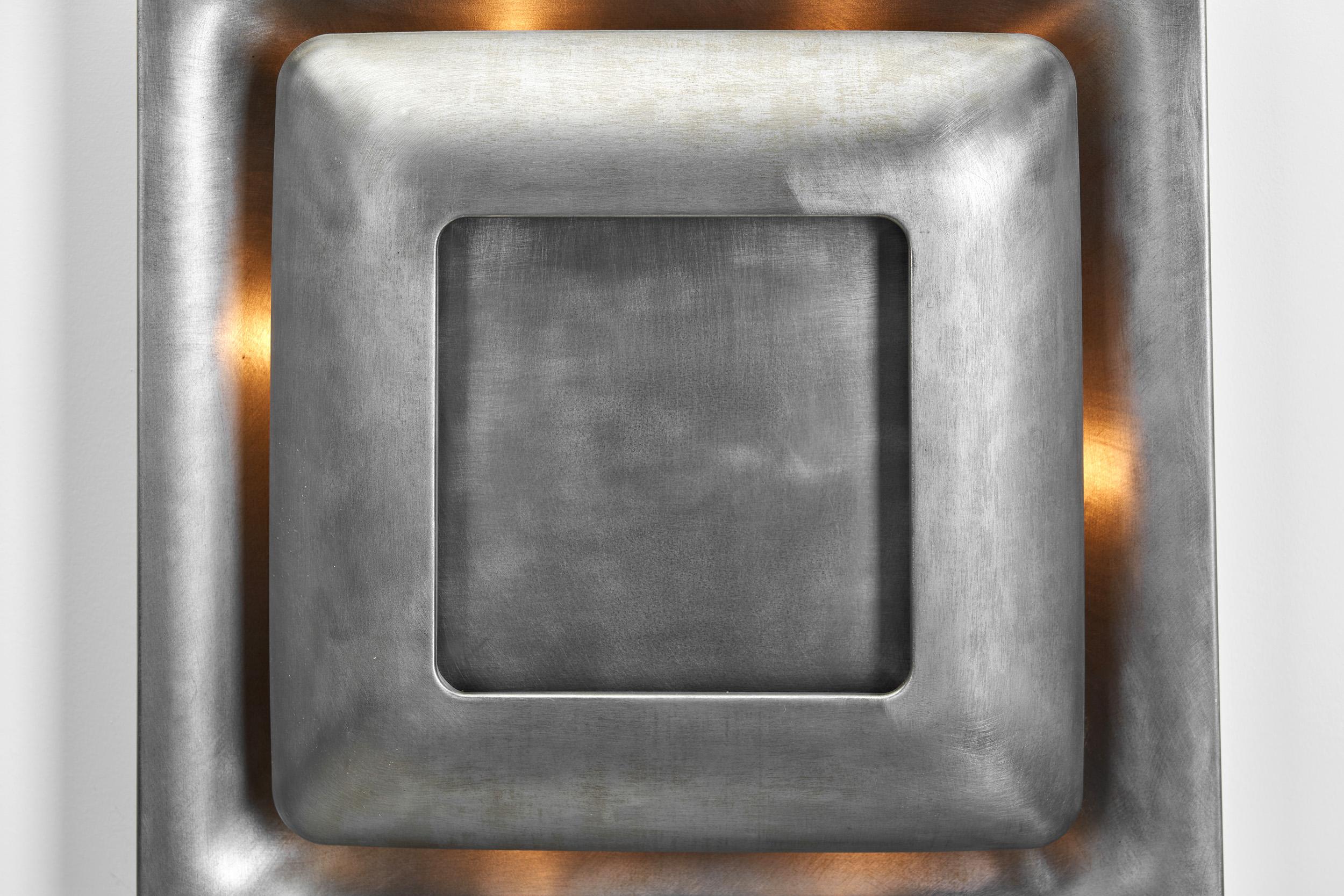 Pareja de lámparas de pared Steel Space Age de Doria, Alemania Años 60 en venta 3