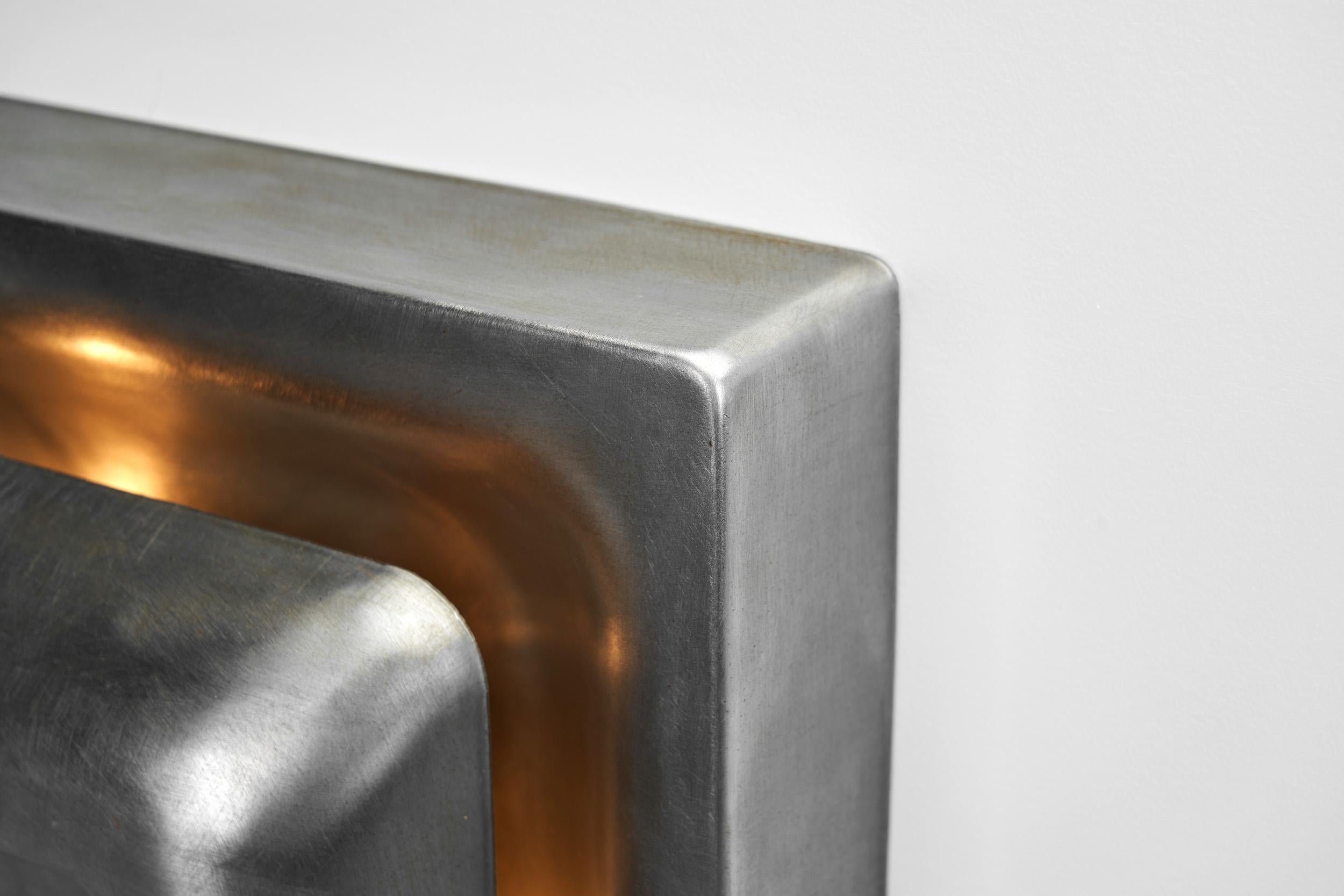 Pareja de lámparas de pared Steel Space Age de Doria, Alemania Años 60 en venta 5