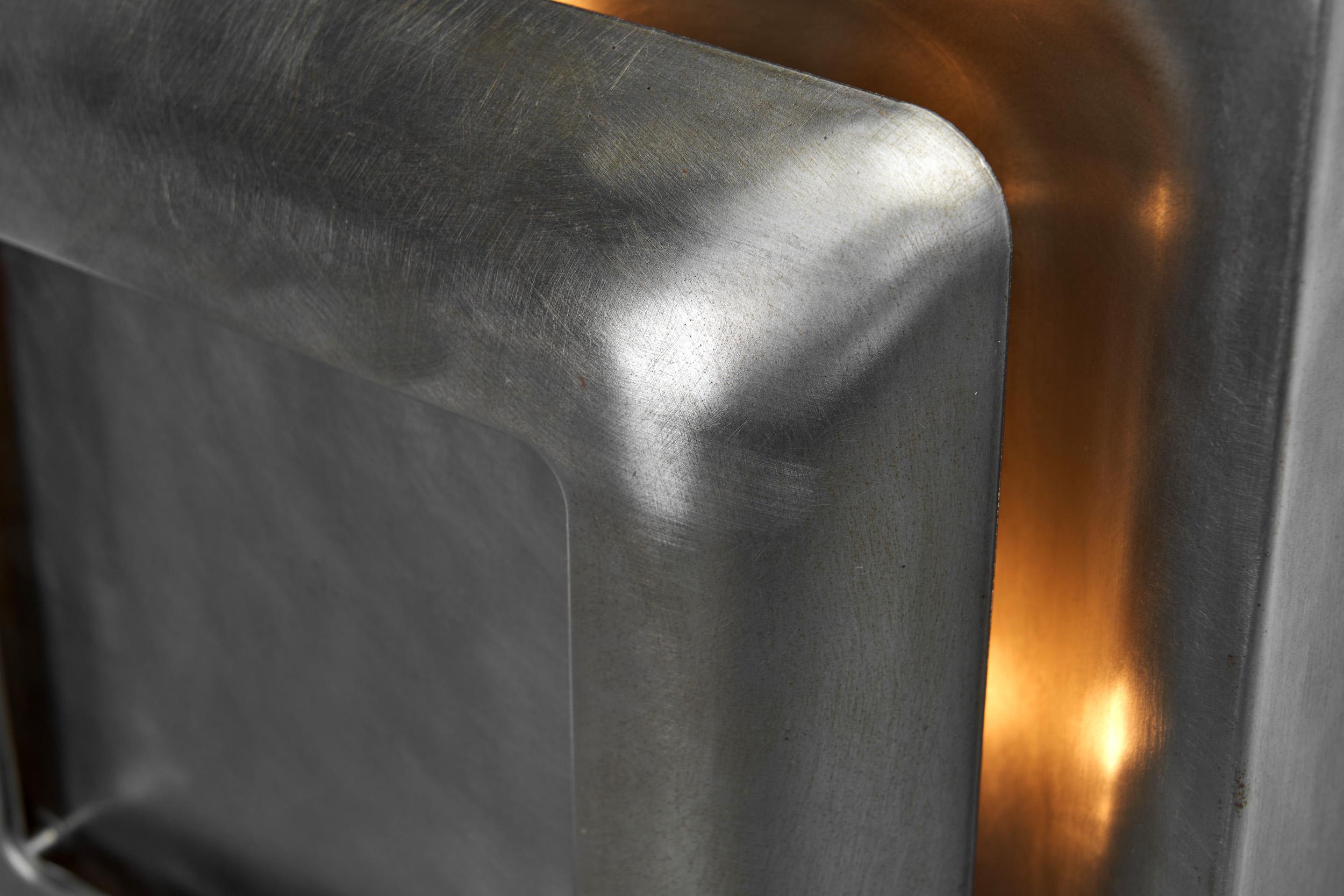 Pareja de lámparas de pared Steel Space Age de Doria, Alemania Años 60 en venta 6