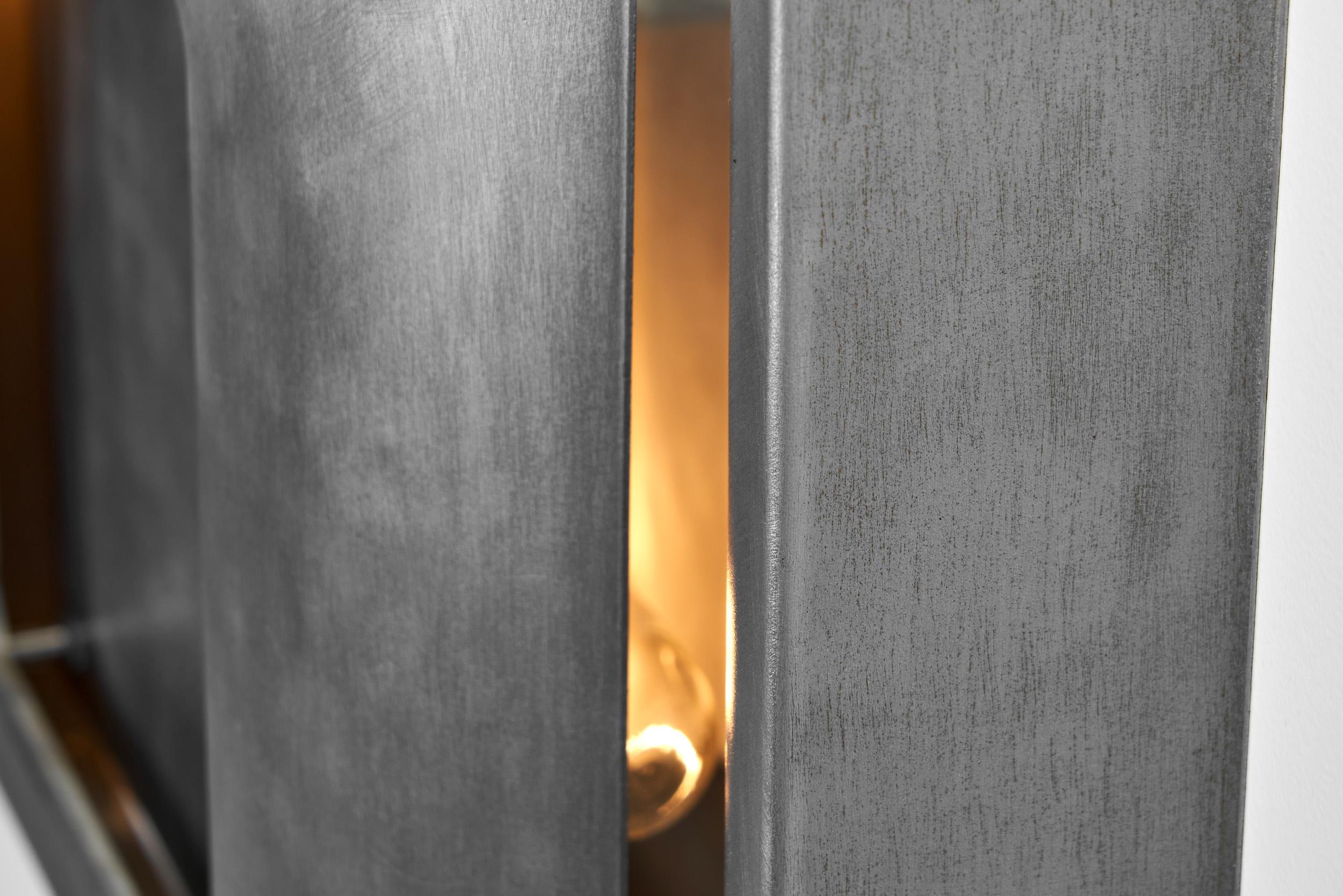 Pareja de lámparas de pared Steel Space Age de Doria, Alemania Años 60 en venta 8