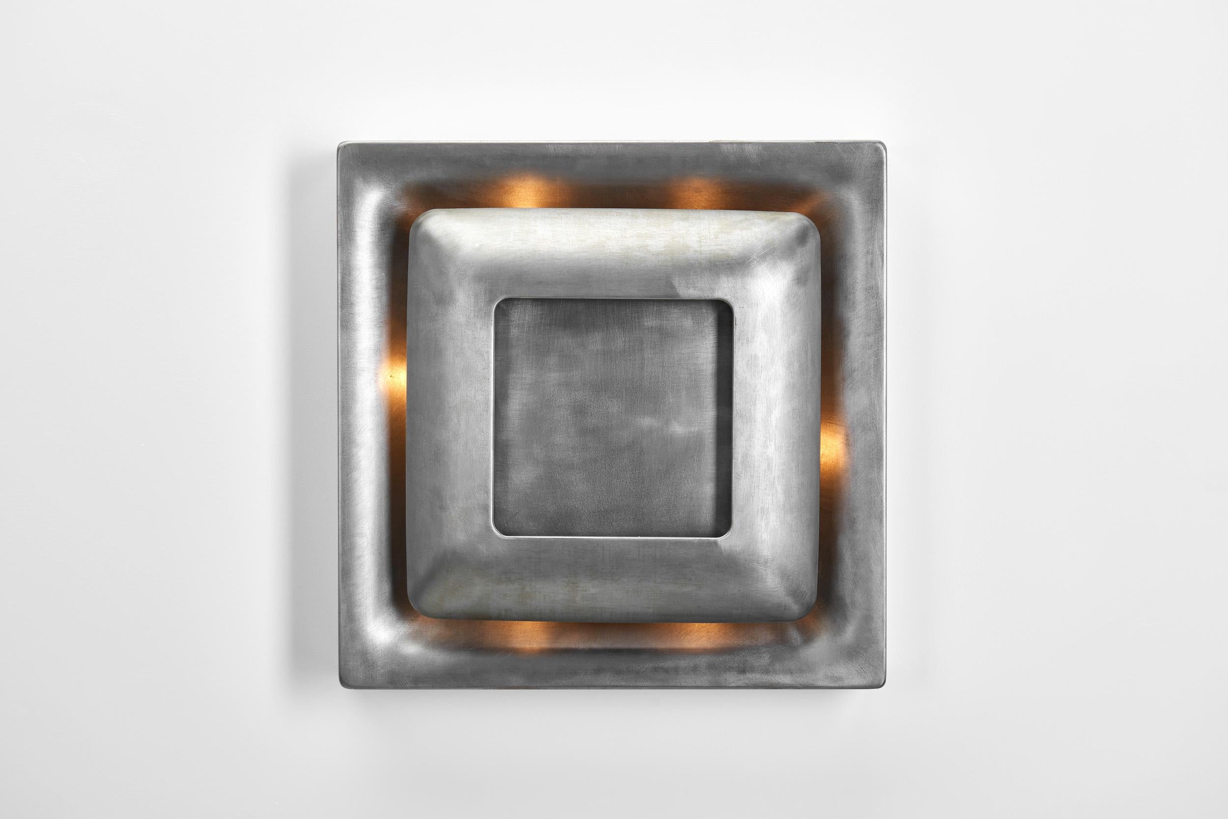 Pareja de lámparas de pared Steel Space Age de Doria, Alemania Años 60 en venta 1