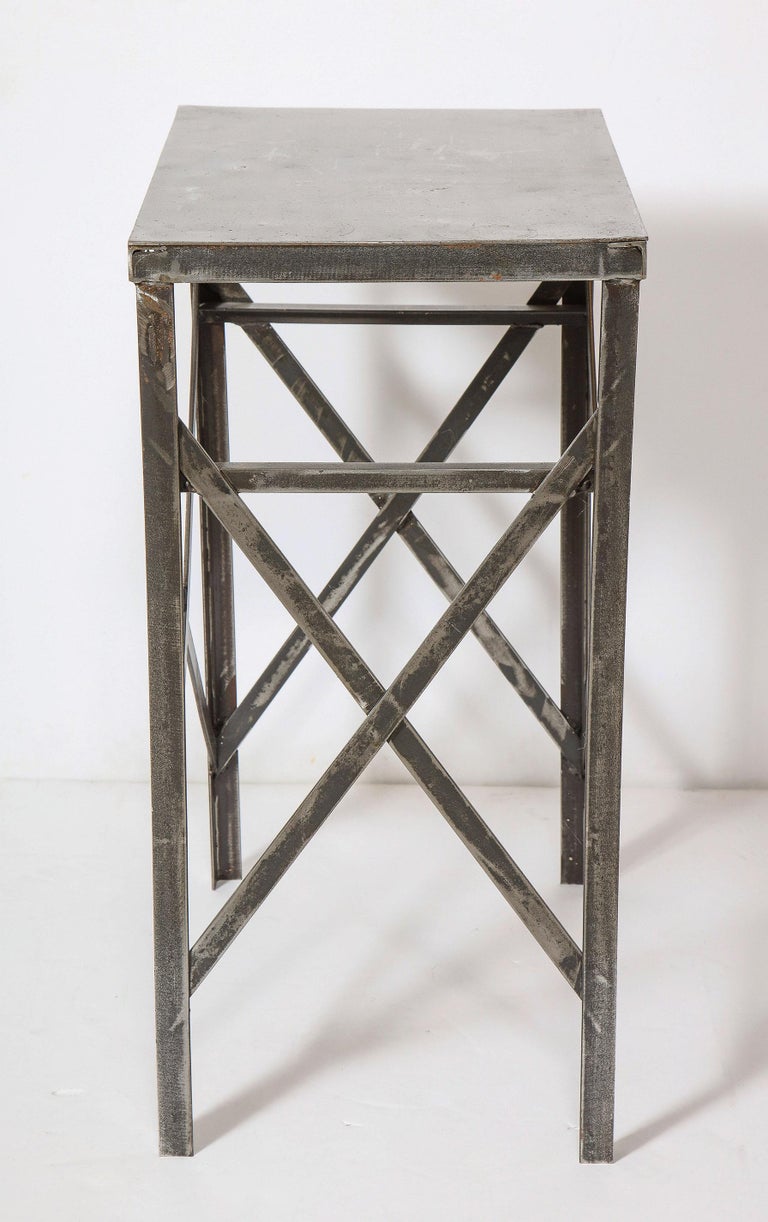 Pair of Steel Tables For Sale at 1stDibs