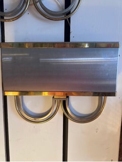 Pair of Steel and brass sconces