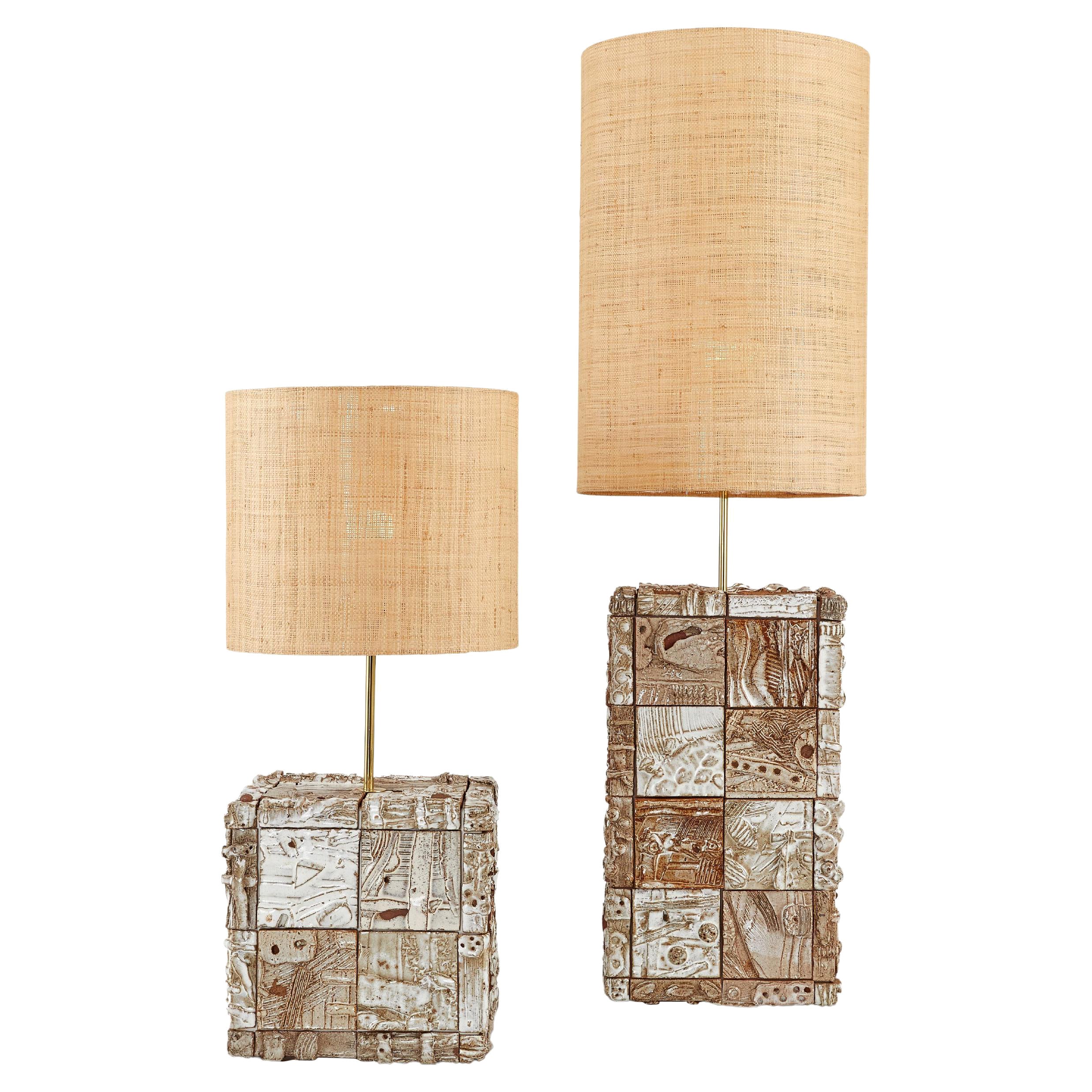 Pair of Stellar Table Lamps by Egg Designs For Sale