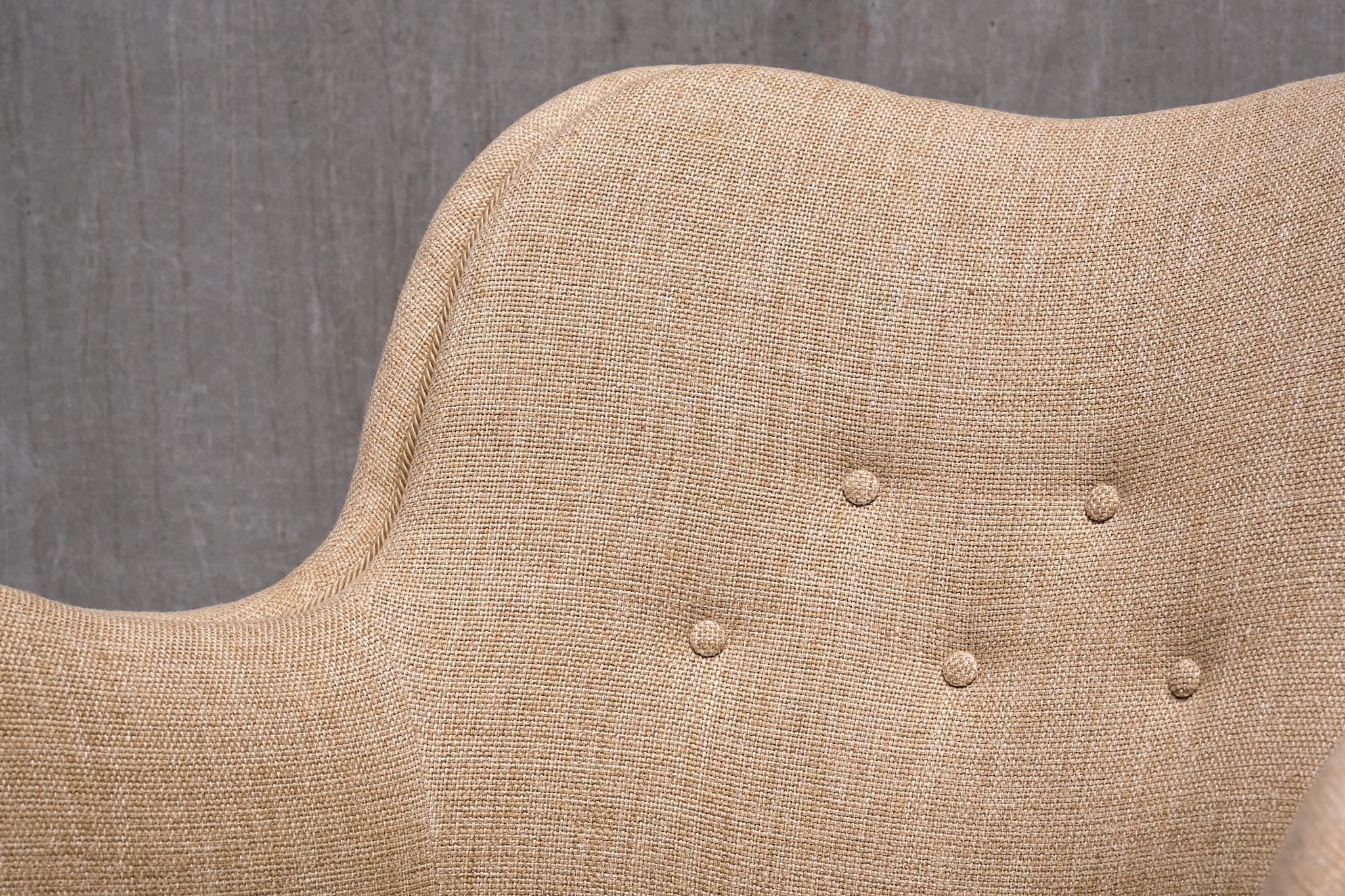 Paire de fauteuils Sten Wicéns en tissu Pierre Frey et orme, Suède, années 1950 en vente 4