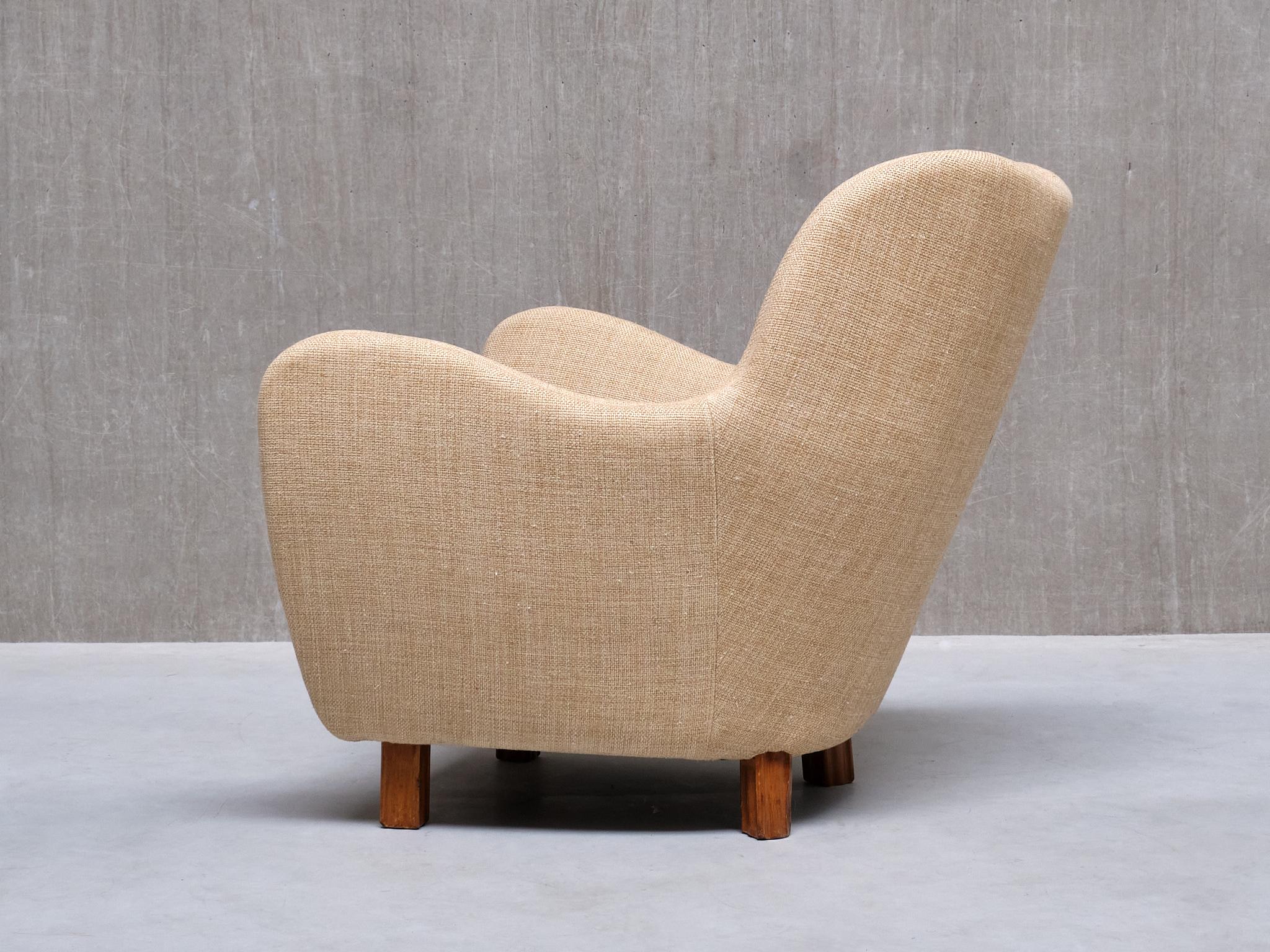 Paire de fauteuils Sten Wicéns en tissu Pierre Frey et orme, Suède, années 1950 en vente 6