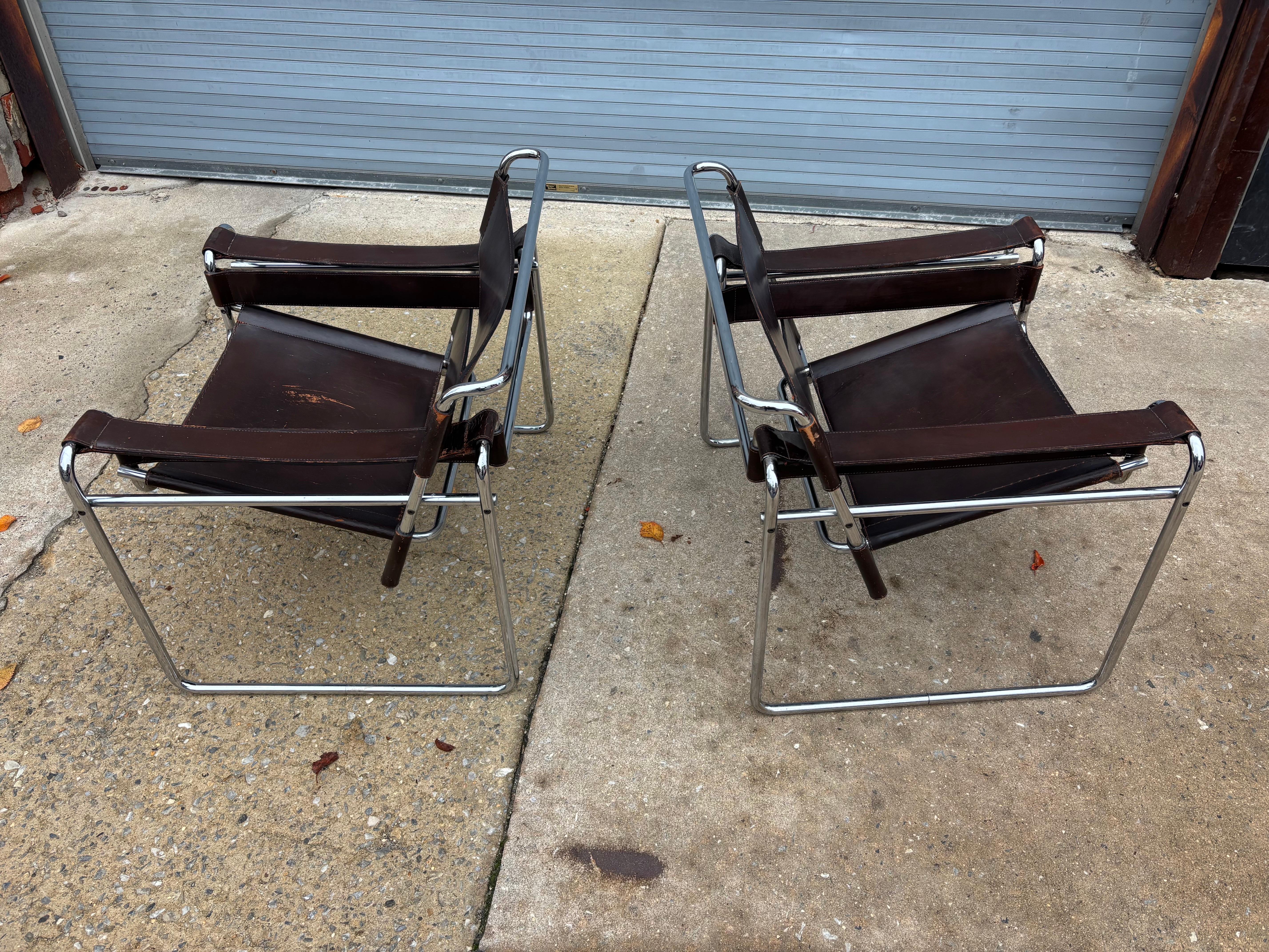 ¡Pareja de sillas Stendig Wassily con gran pátina! 6