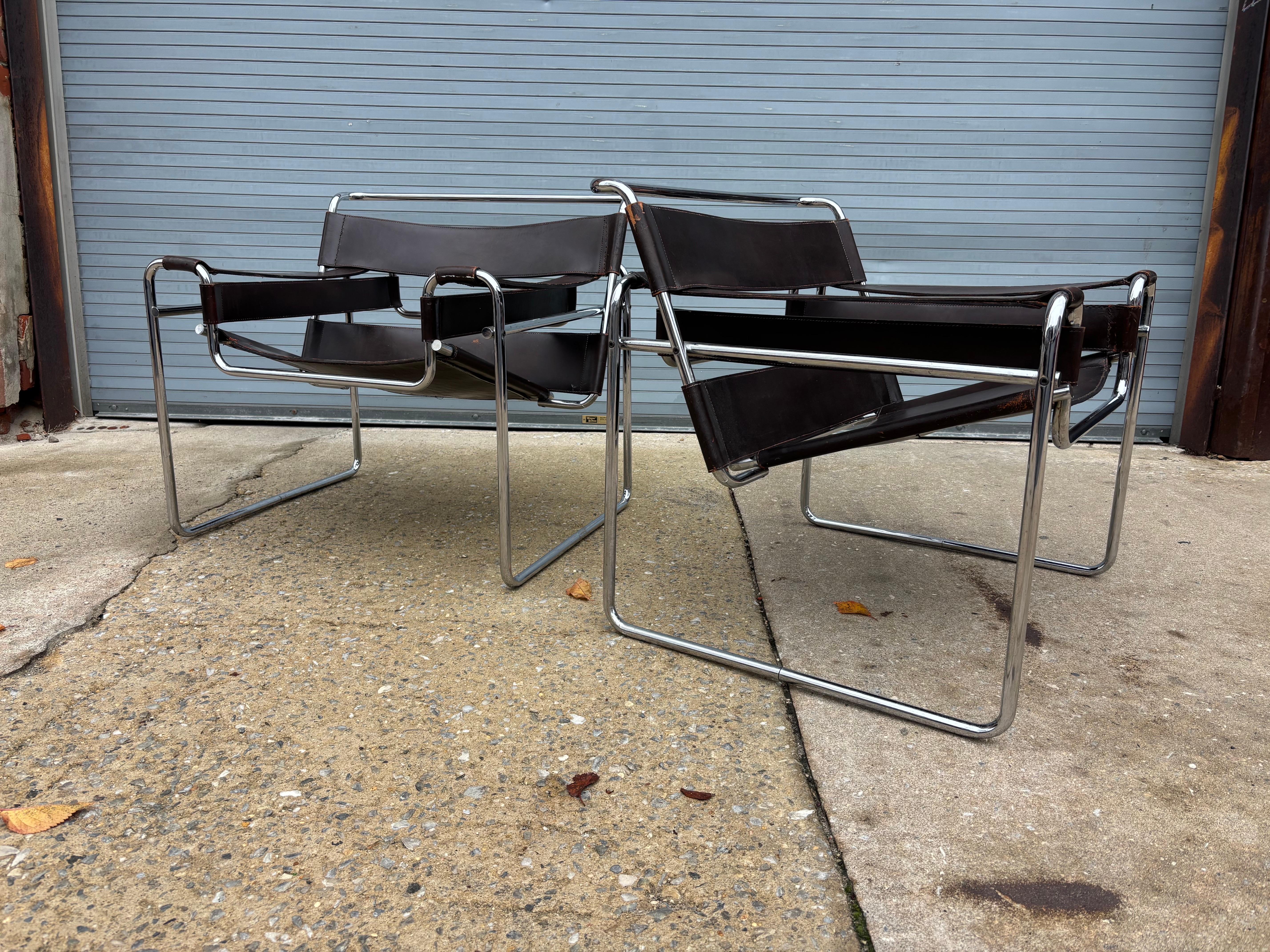 ¡Pareja de sillas Stendig Wassily con gran pátina! 7